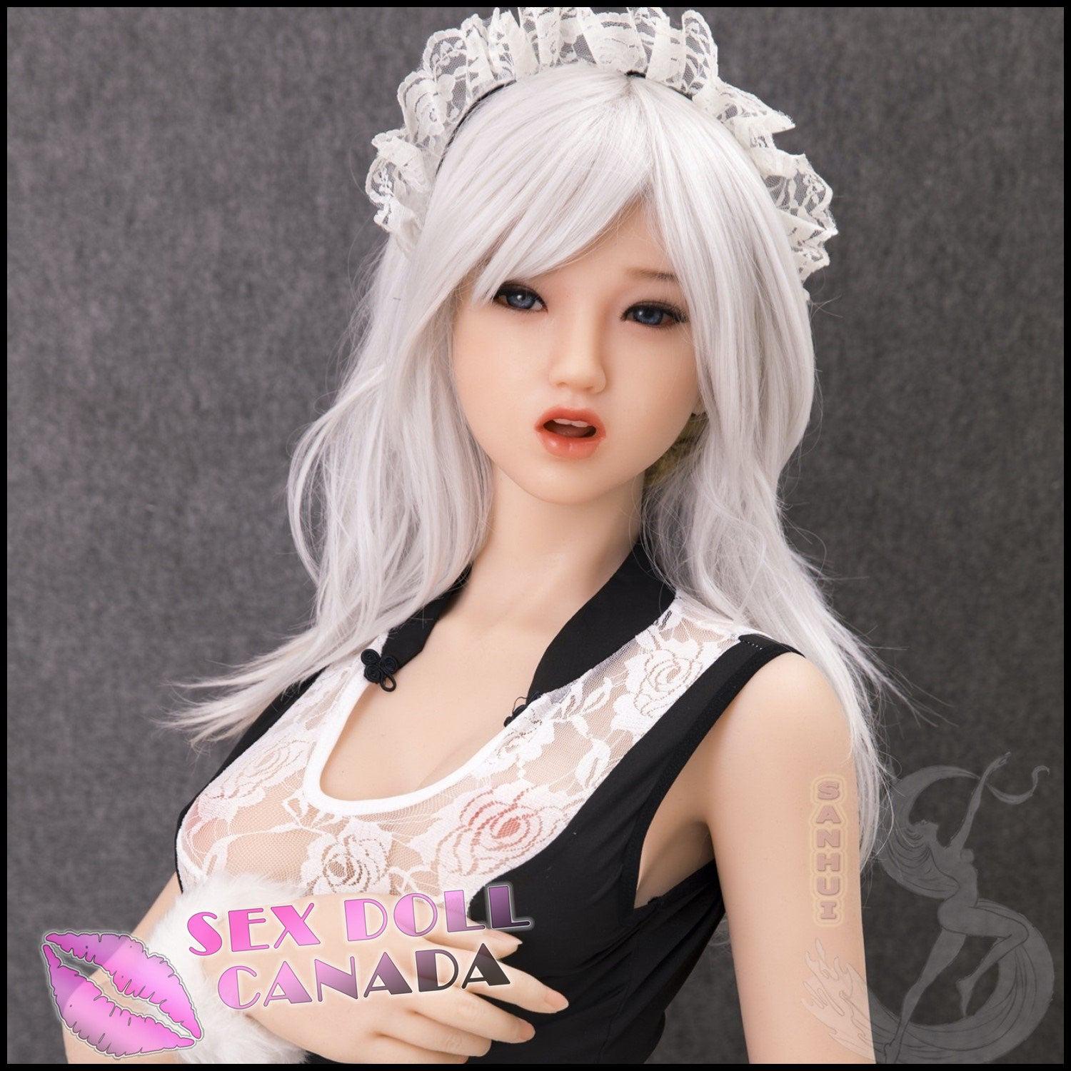 Sanhui Dolls Realistic Sex Doll Gray Silver White Hair Small Waist Fit Athletic