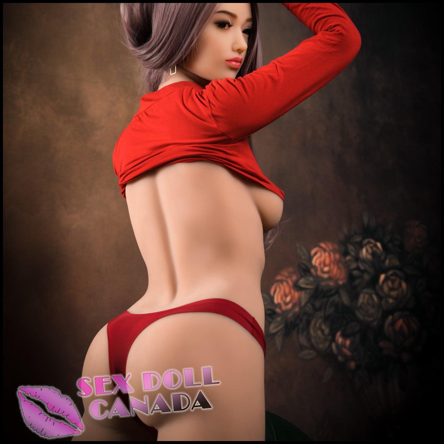 HR Doll Realistic Sex Doll Small Tits Boobs Gray Silver White Hair Pink Purple Hair