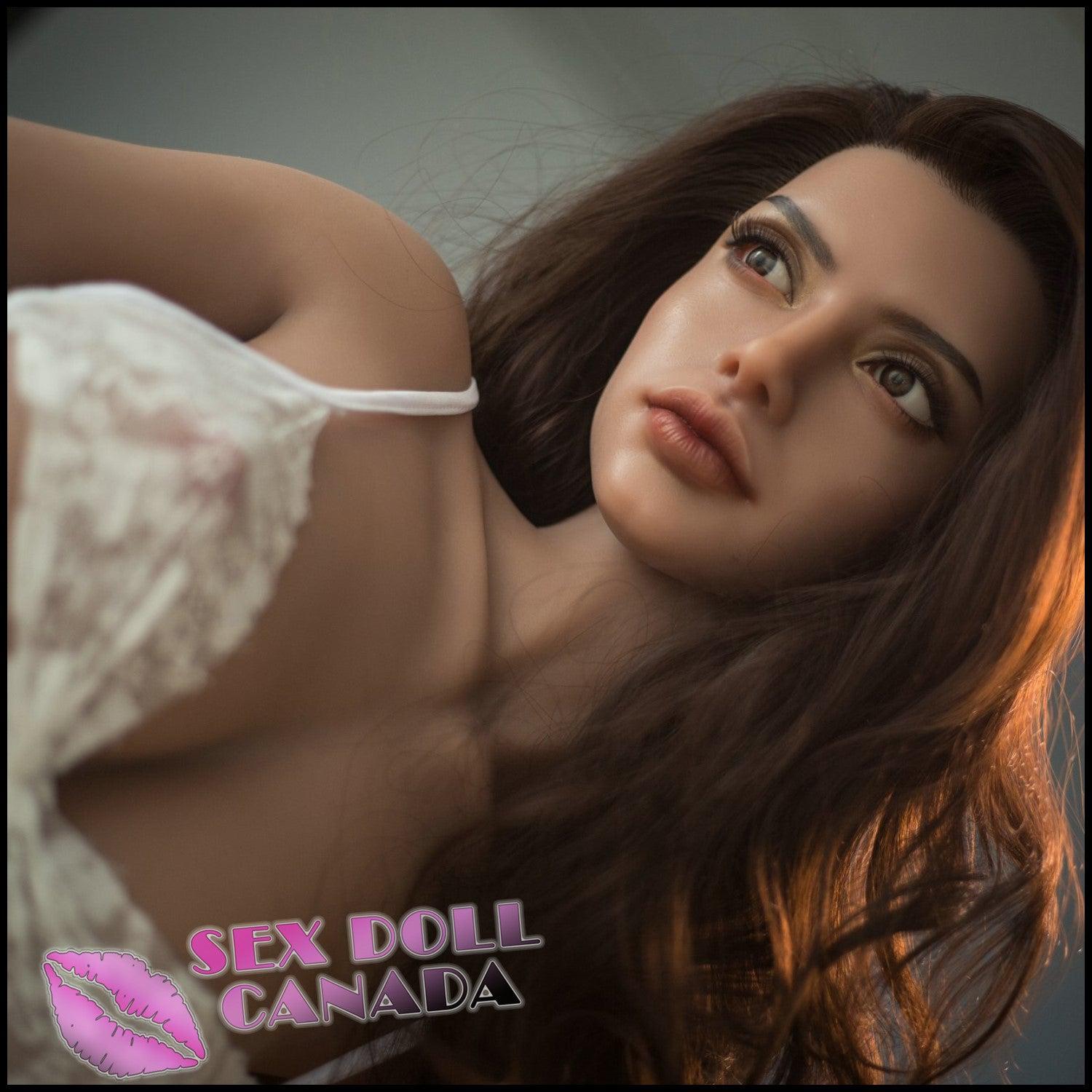 YL Realistic Sex Doll Curvy Full Body Small Waist Brunette Hair