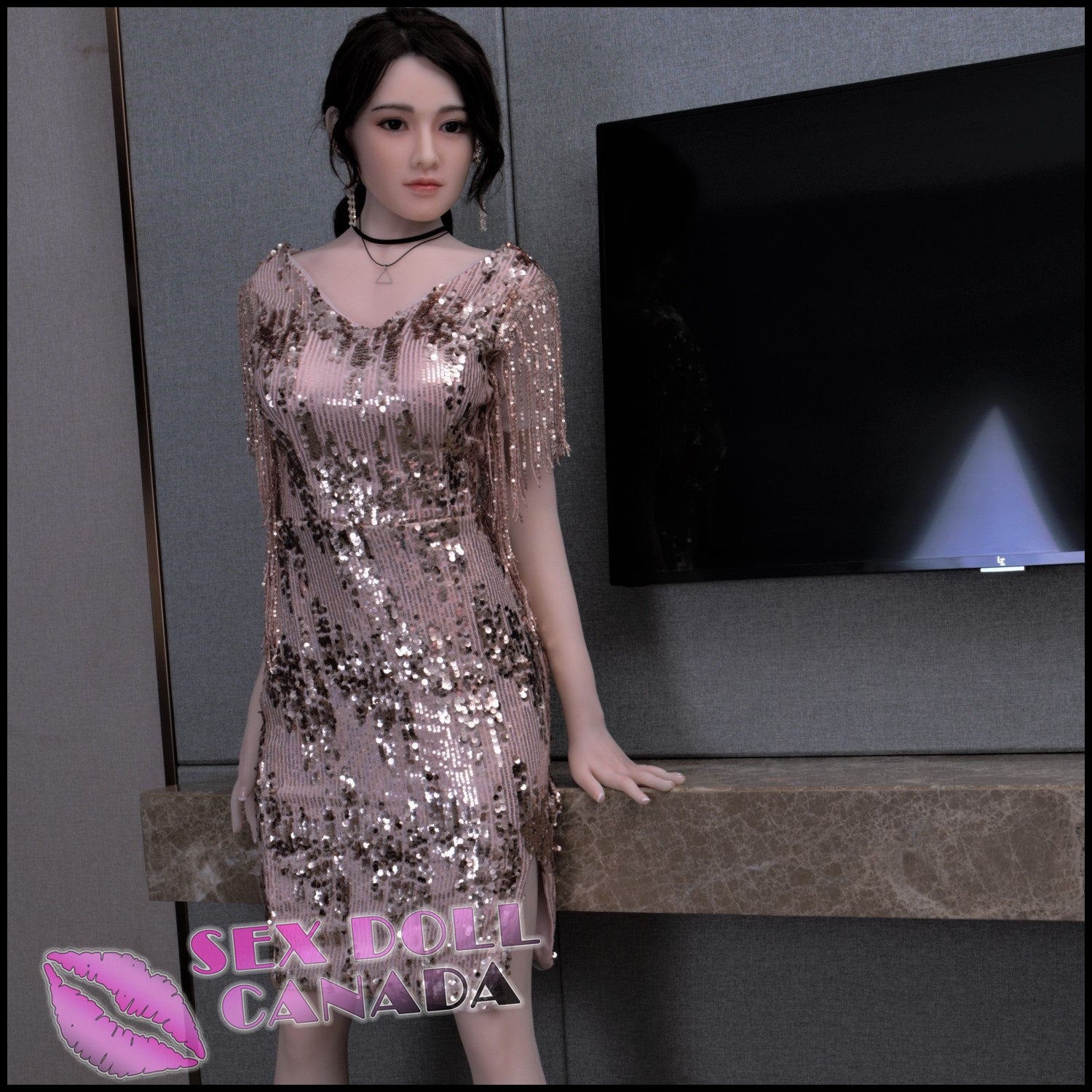 Starpery Realistic Sex Doll Small Waist Black Hair Big Tits Breasts