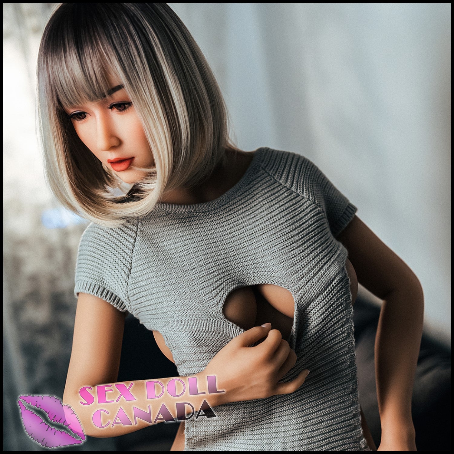 IRONTECH Realistic Sex Doll Huge Tits Boobs Blonde Hair Curvy Full Body