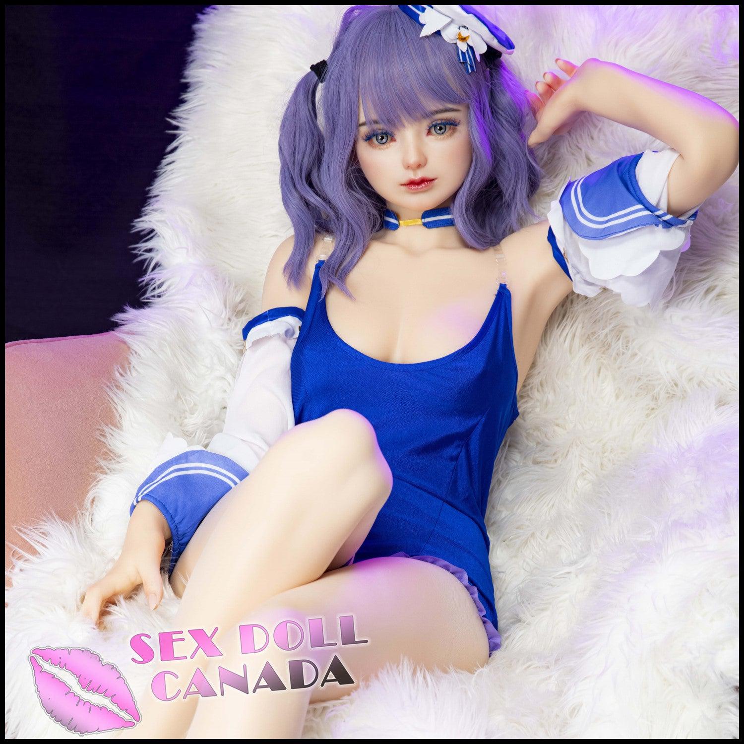 Sino-Doll Realistic Sex Doll Cartoon Hentai Anime Pink Purple Hair Cartoon Hentai Anime