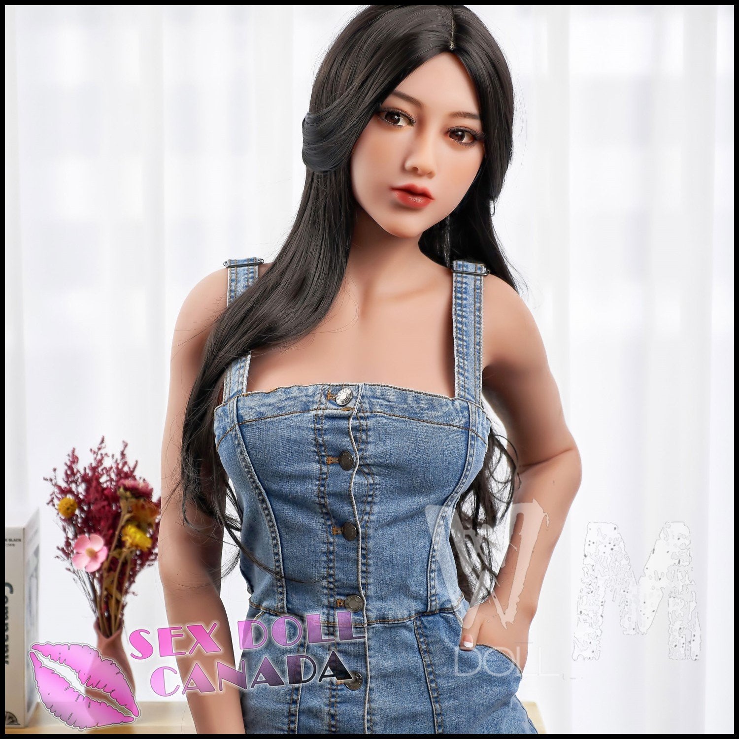WM Doll Realistic Sex Doll Small Tits Boobs Big Thick Thighs Black Hair