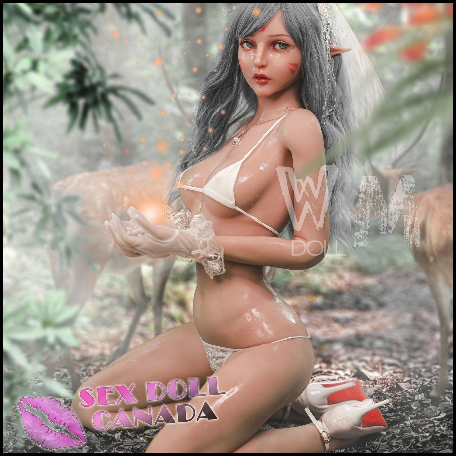 WM Doll Realistic Sex Doll Fit Athletic Big Ass Butt Long Puffy Nipples