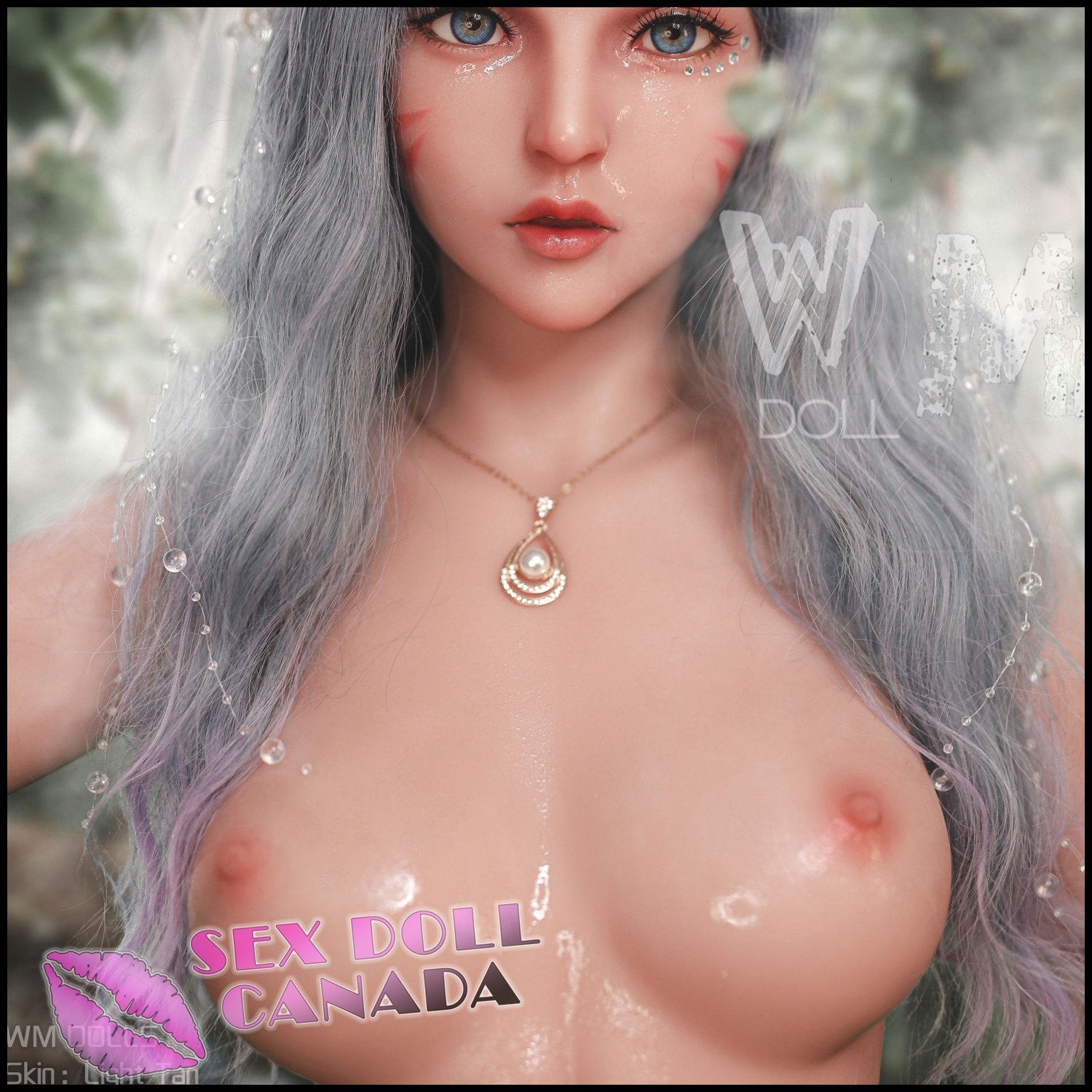 WM Doll Realistic Sex Doll Gray Silver White Hair Curvy Full Body Big Ass Butt