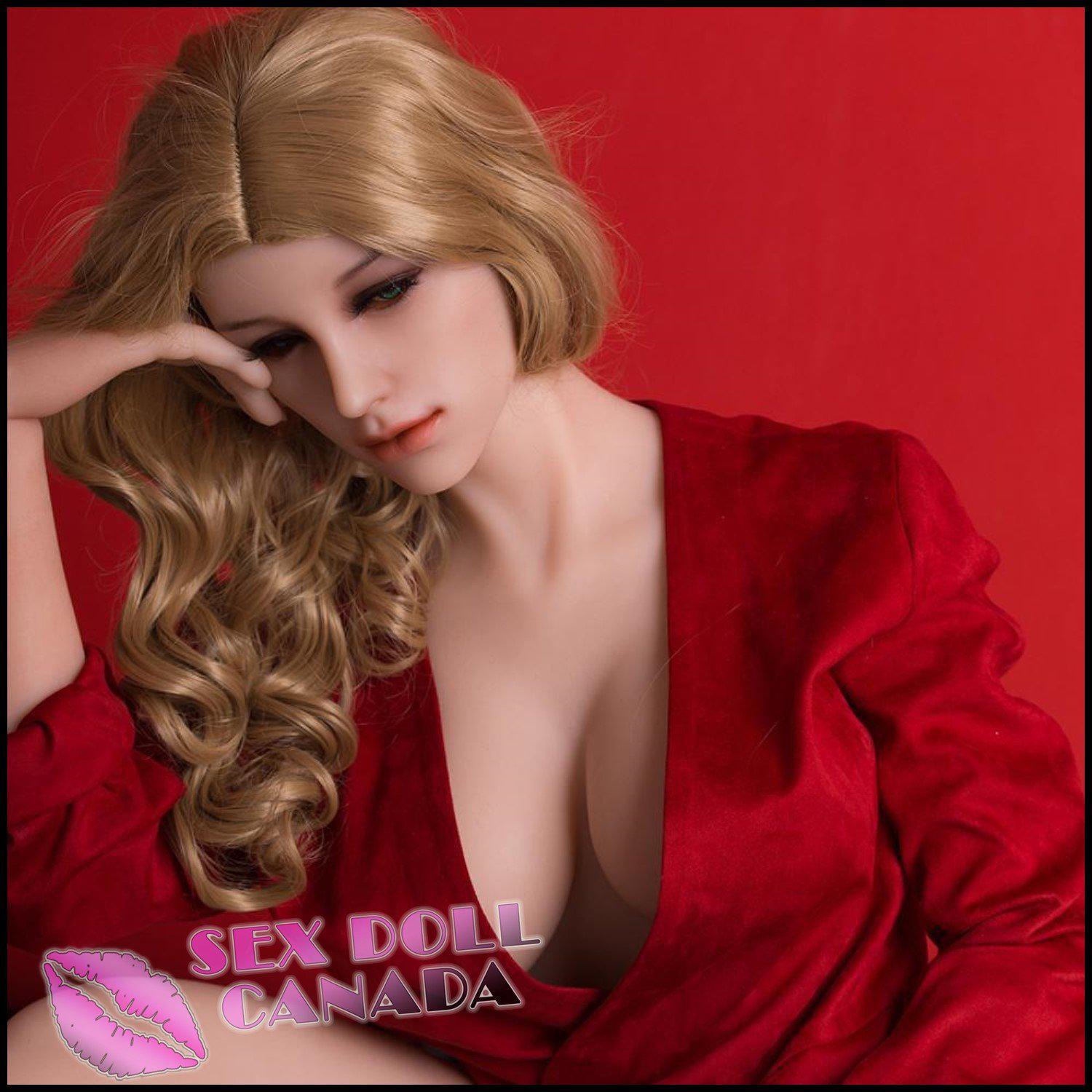 Sanhui Dolls Realistic Sex Doll Skinny Slim Blonde Hair Big Tits Breasts