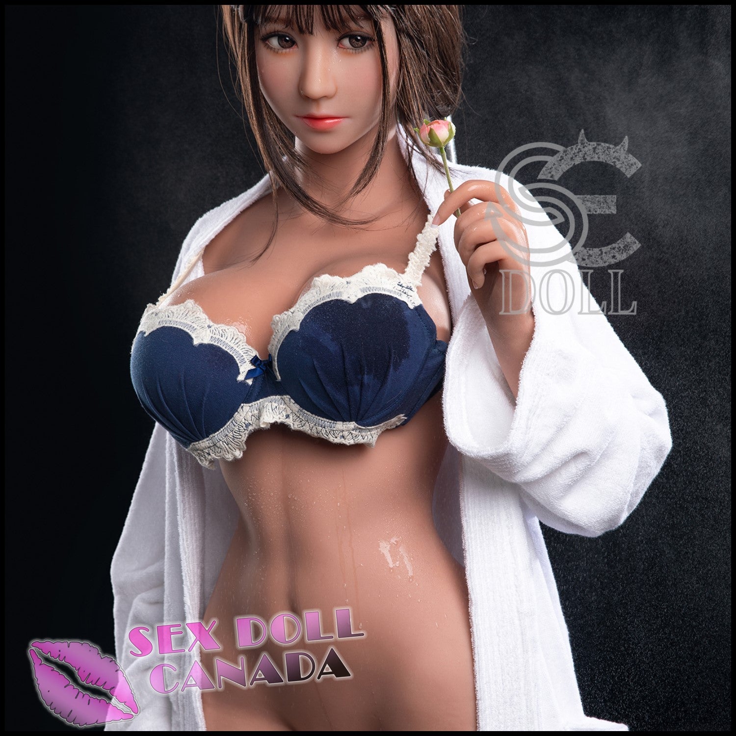SE DOLL Realistic Sex Doll Curvy Full Body Brunette Hair Small Waist