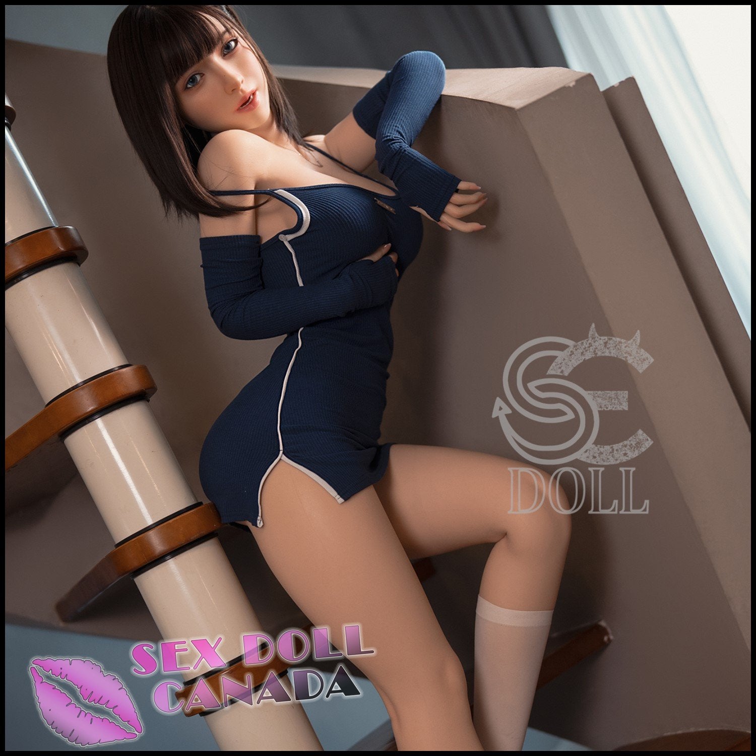 SE DOLL Realistic Sex Doll Big Ass Butt Brunette Hair Small Waist