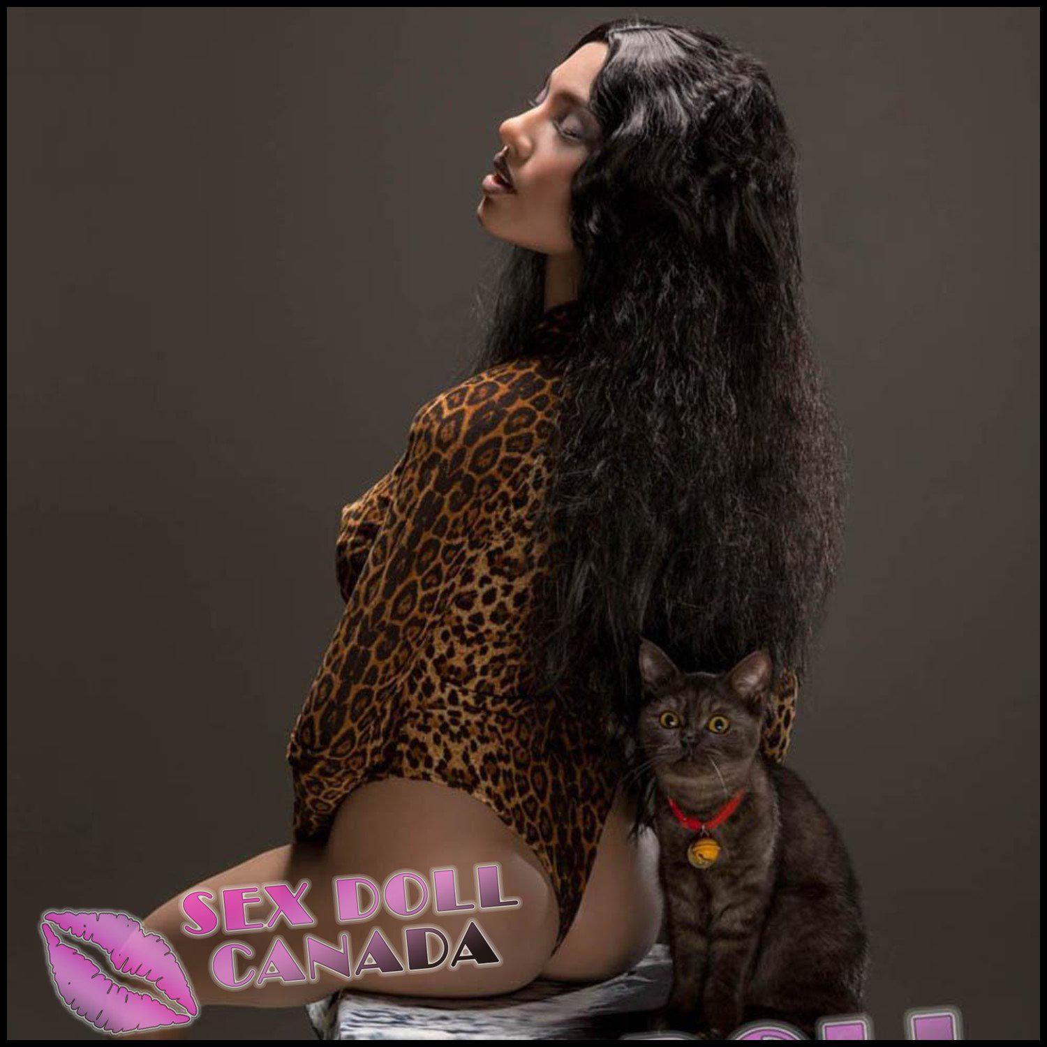 Sino-Doll Realistic Sex Doll Big Tits Breasts Sleeping Closed Eyes Black Ebony African