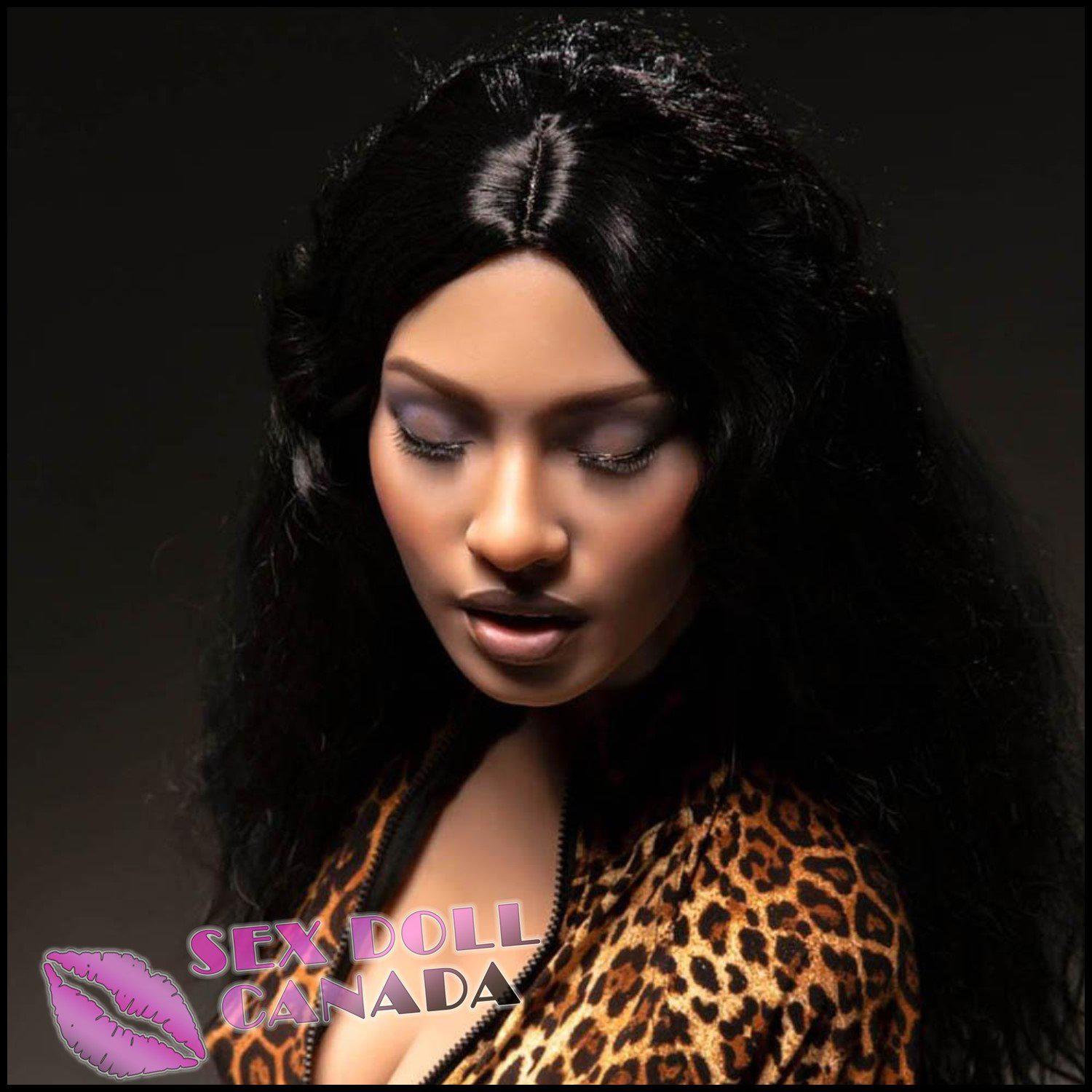 Sino-Doll Realistic Sex Doll Big Tits Breasts Sleeping Closed Eyes Black Ebony African