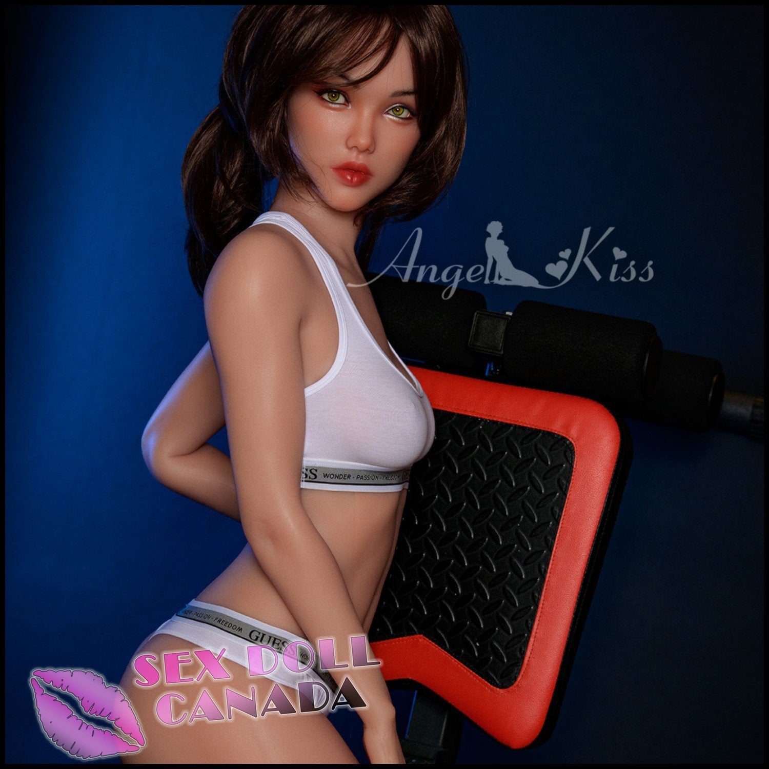 Angel Kiss Realistic Sex Doll Small Waist Brunette Hair Big Tits Breasts