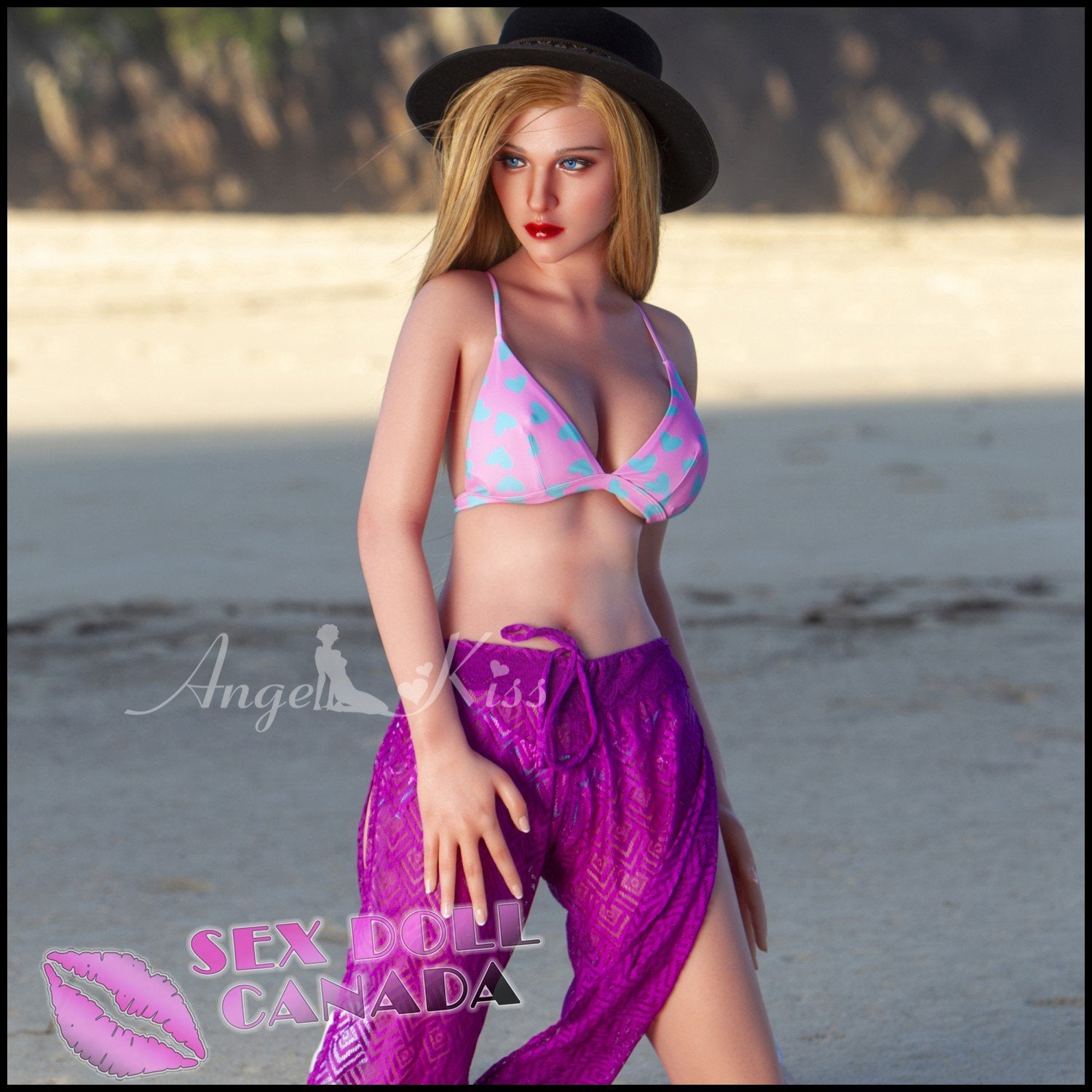 Angel Kiss Realistic Sex Doll Blonde Hair Big Ass Butt Western American