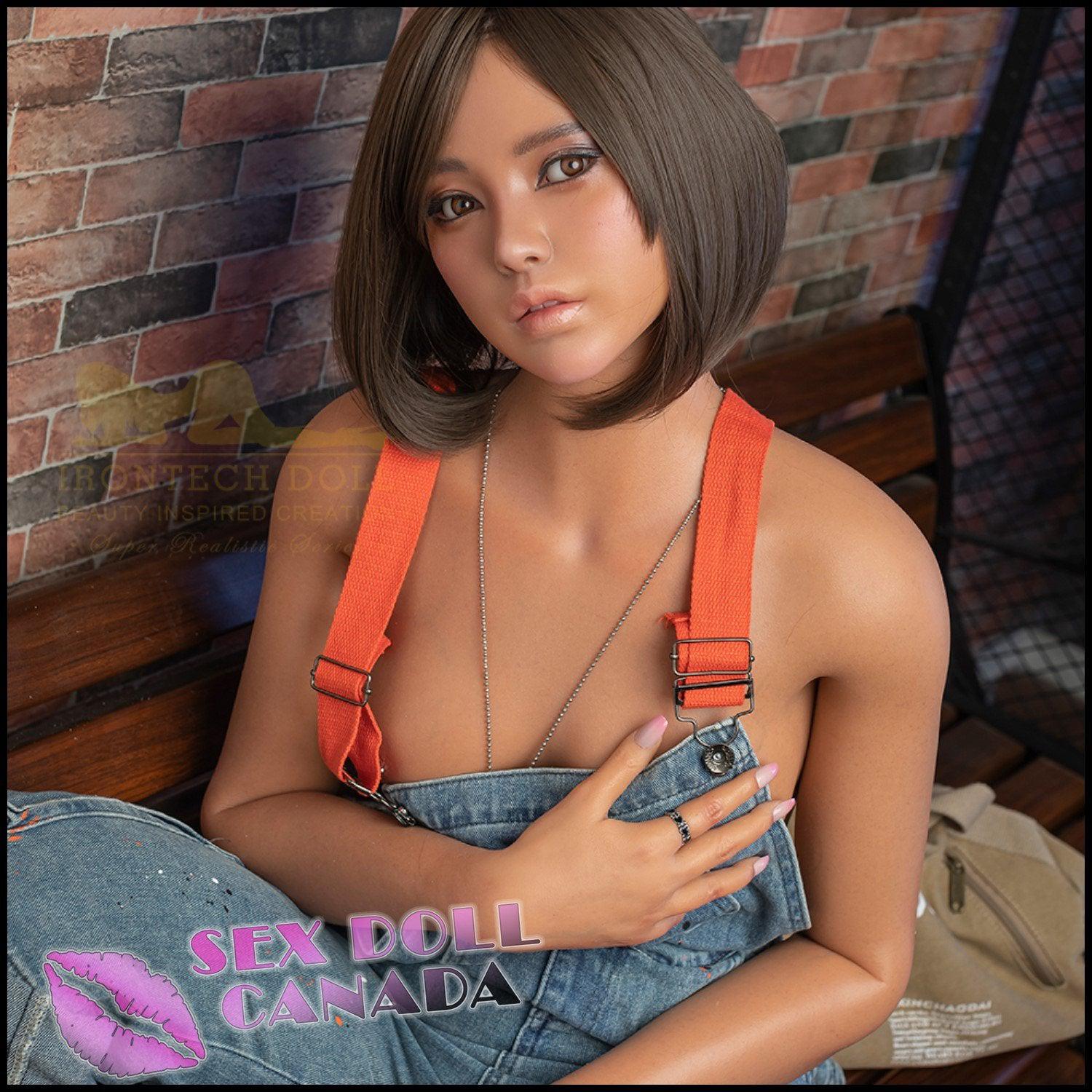 IRONTECH Realistic Sex Doll Curvy Full Body Asian Japanese Chinese Brunette Hair