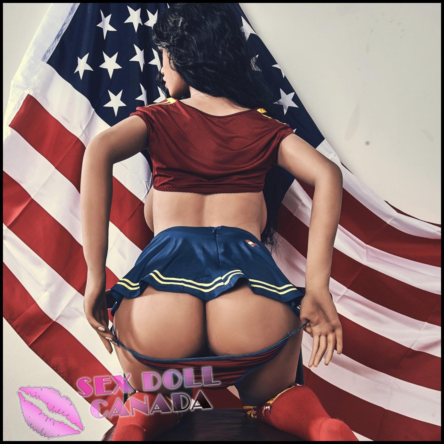 IRONTECH Realistic Sex Doll Western American Black Hair Big Tits Breasts