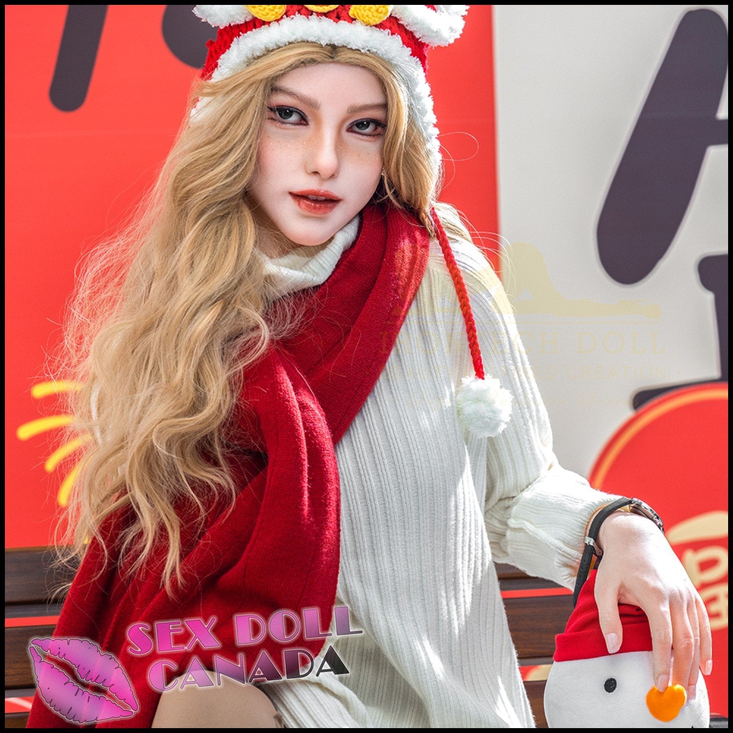 IRONTECH Realistic Sex Doll Blonde Hair Western American Big Tits Breasts