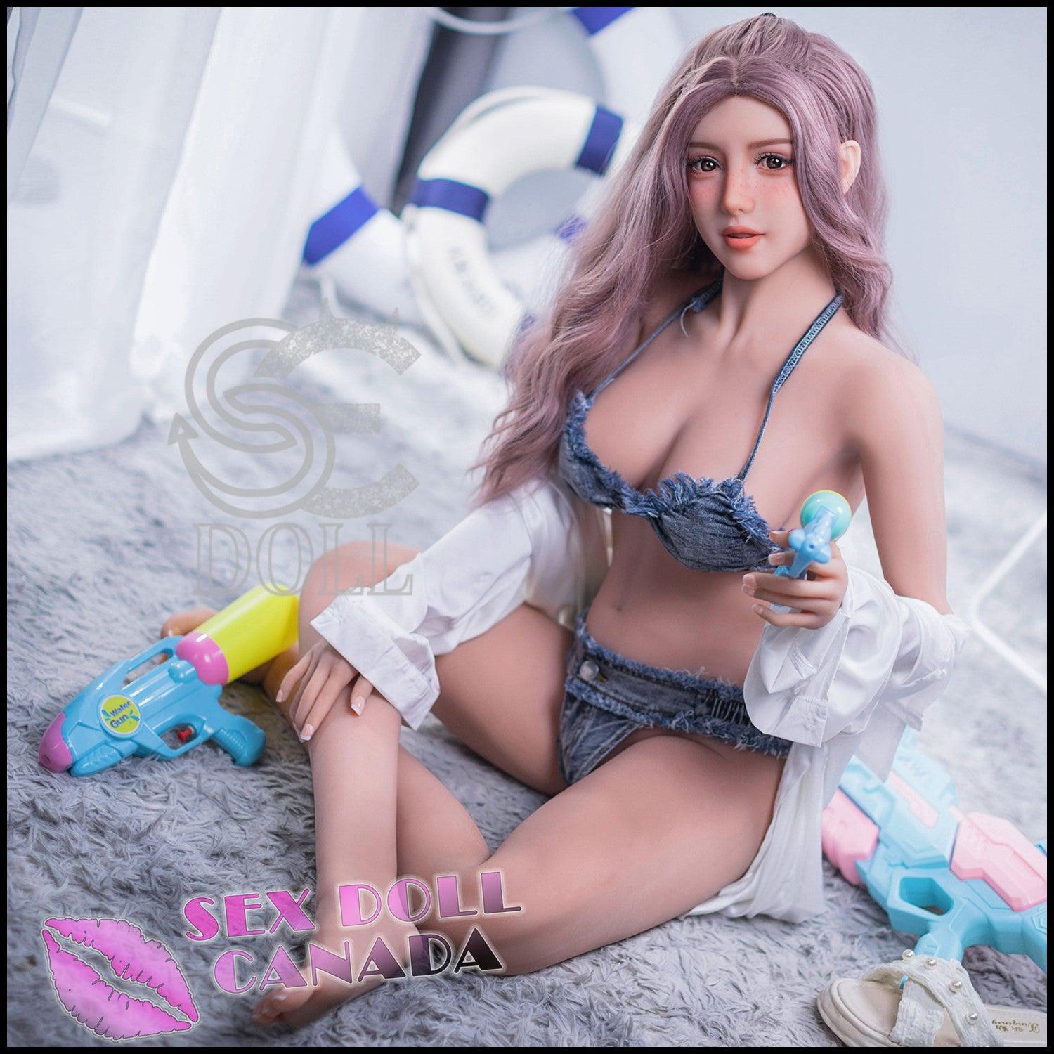 SE DOLL Realistic Sex Doll Asian Japanese Chinese Pink Purple Hair Fit Athletic