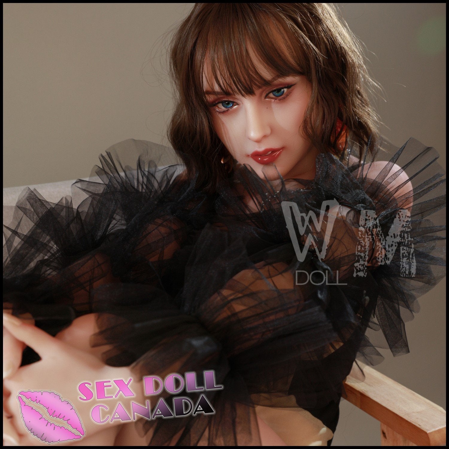 WM Doll Realistic Sex Doll Brunette Hair Western American Curvy Full Body