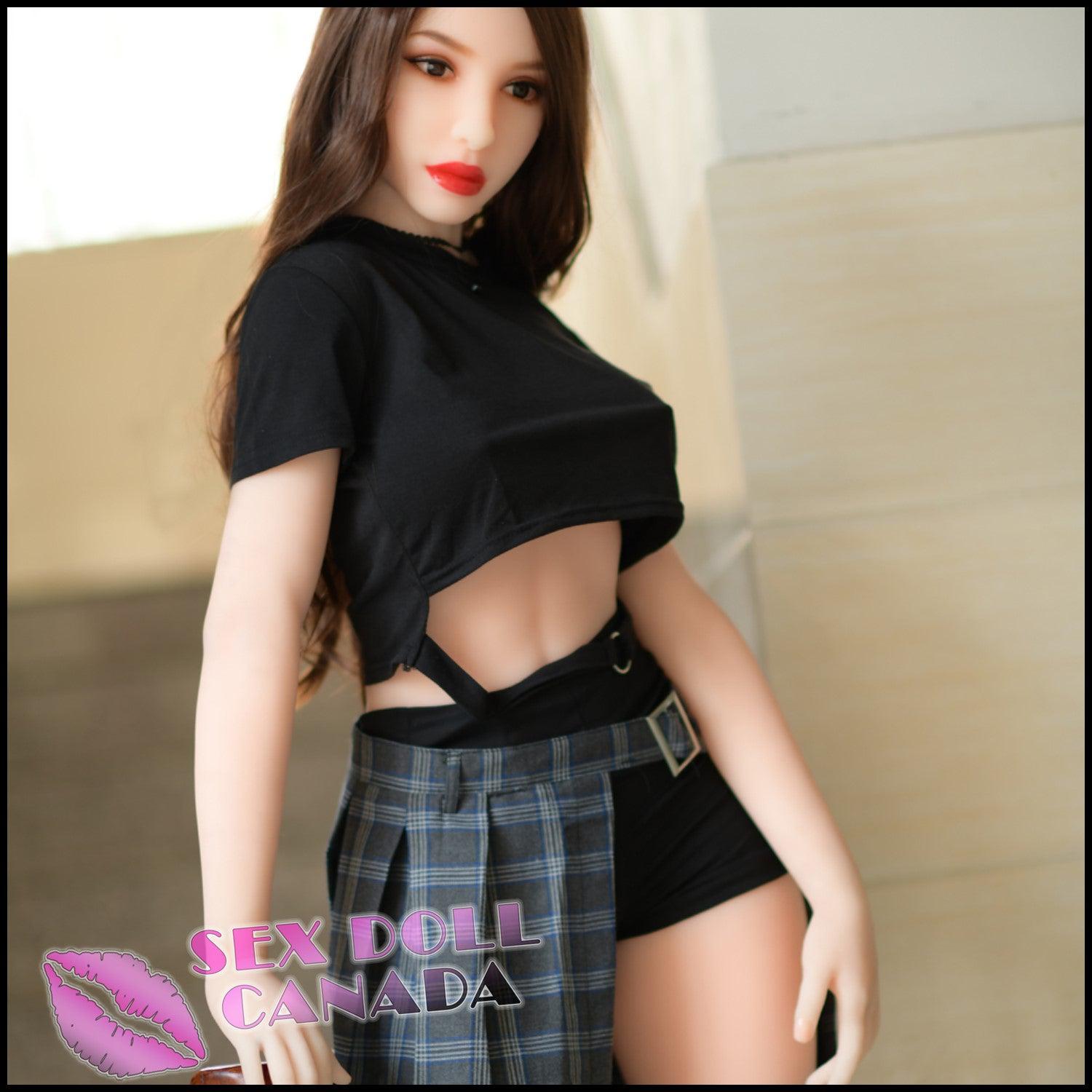 HR Doll Realistic Sex Doll Thick Thighs Curvy Full Body Brunette Hair