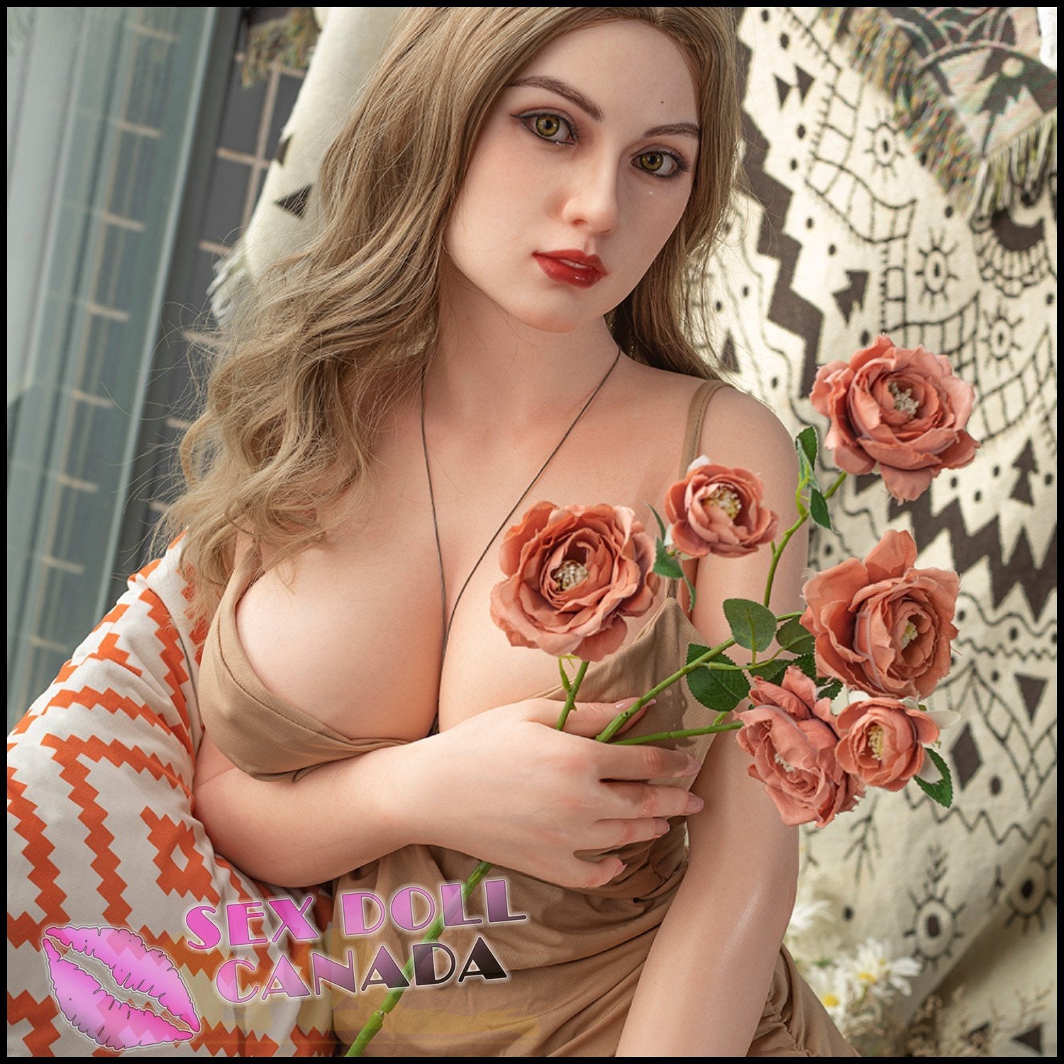 IRONTECH Realistic Sex Doll Blonde Hair Western American Curvy Full Body