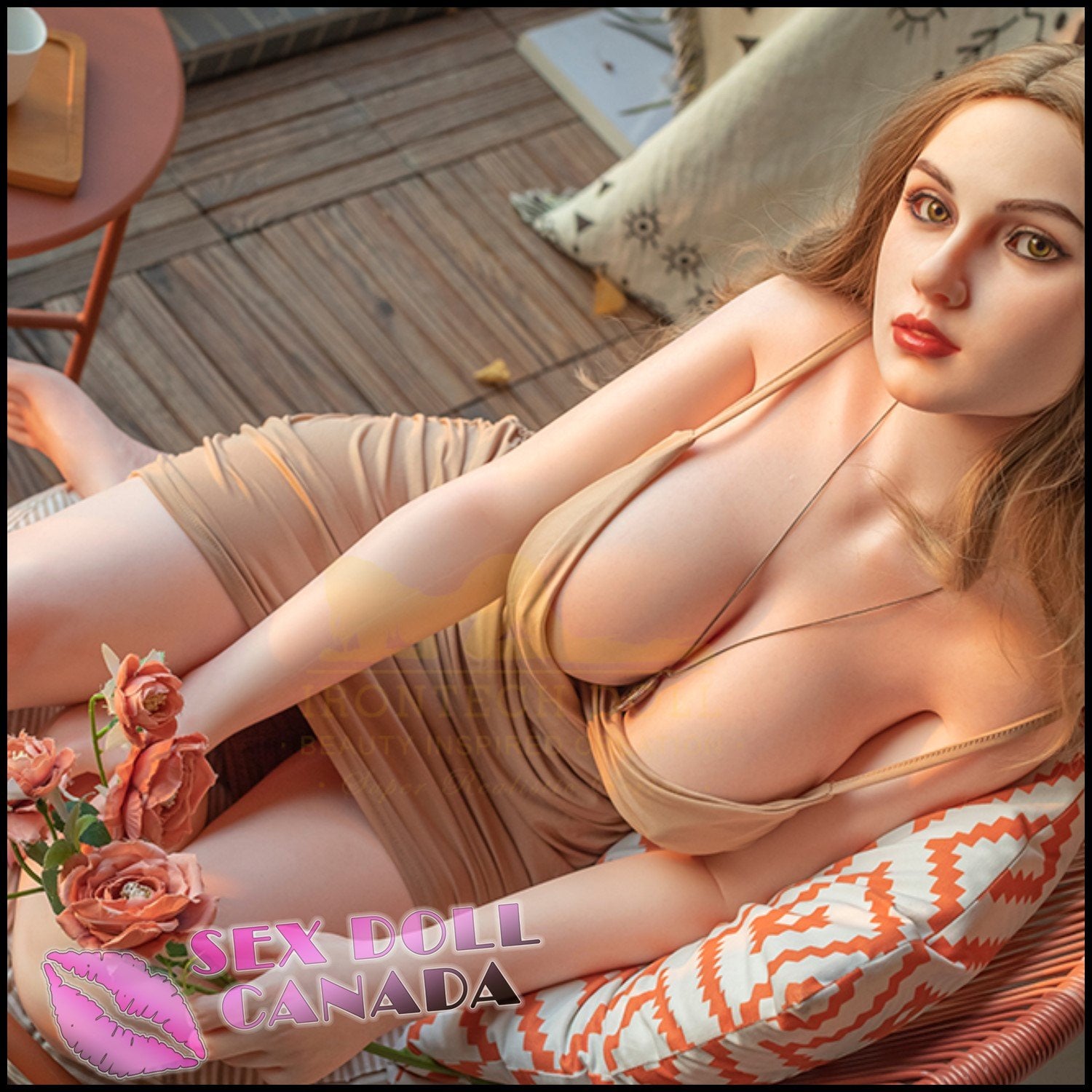IRONTECH Realistic Sex Doll Curvy Full Body Western American Blonde Hair