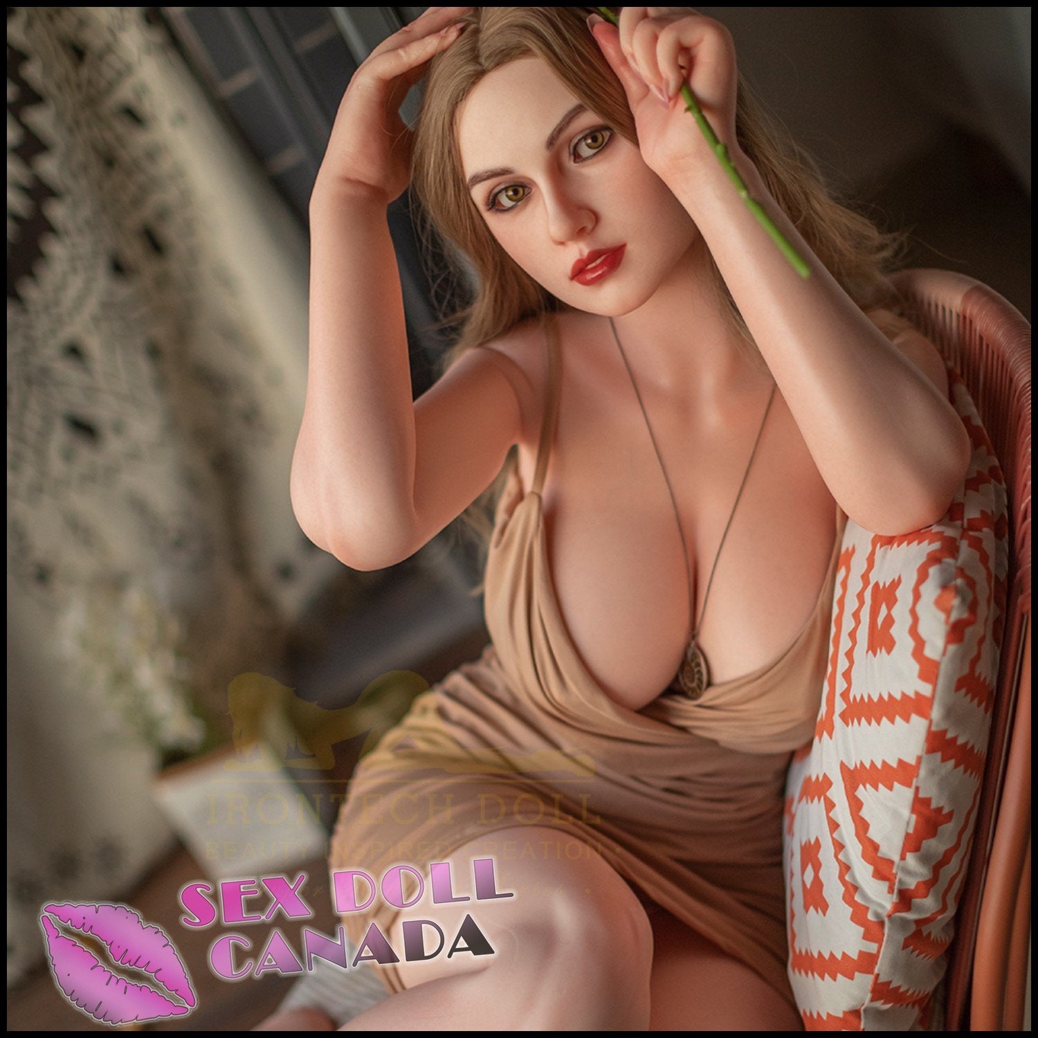 IRONTECH Realistic Sex Doll Huge Tits Boobs Curvy Full Body Blonde Hair