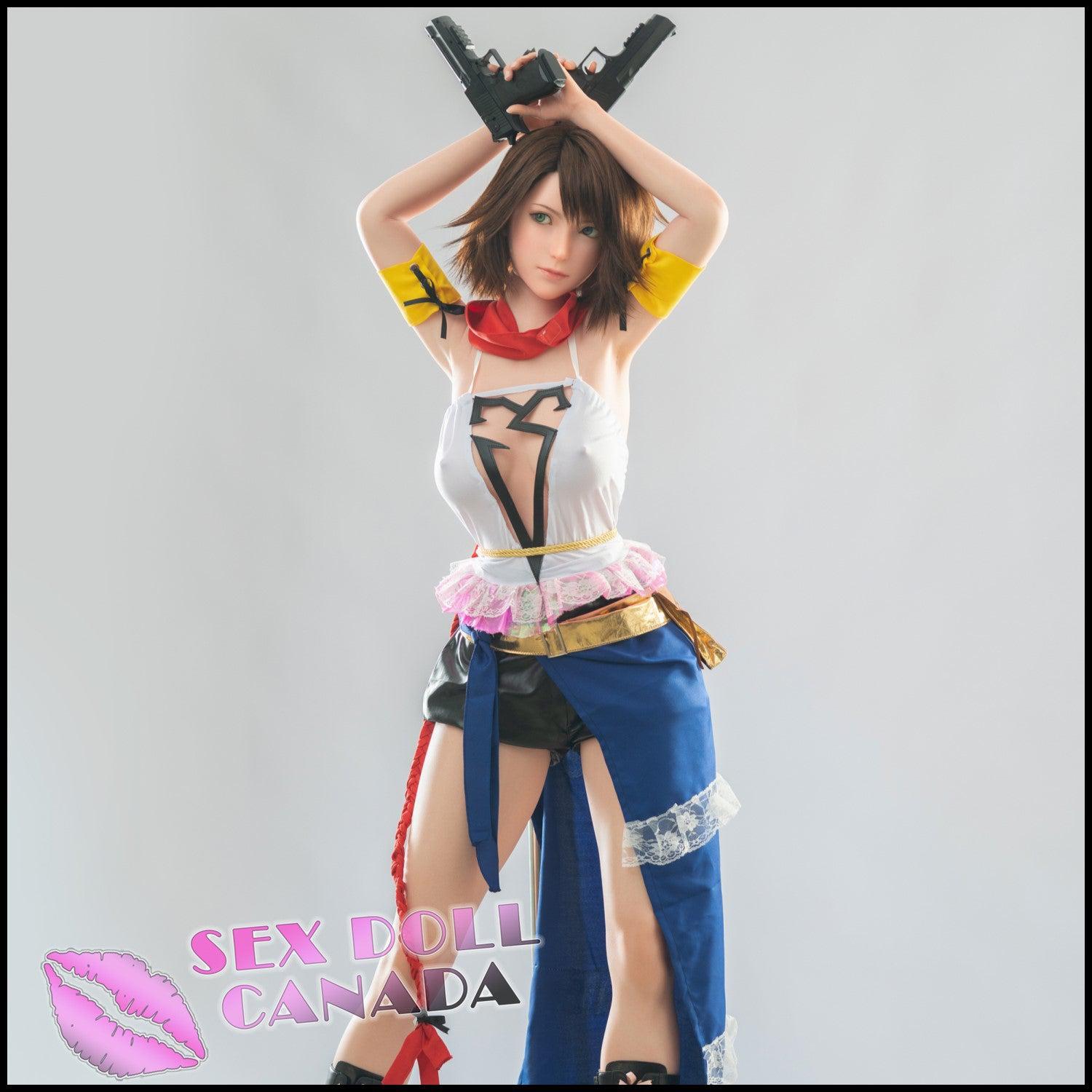 Game Lady Realistic Sex Doll Elf Fantasy Cosplay Brunette Hair Huge Tits Boobs