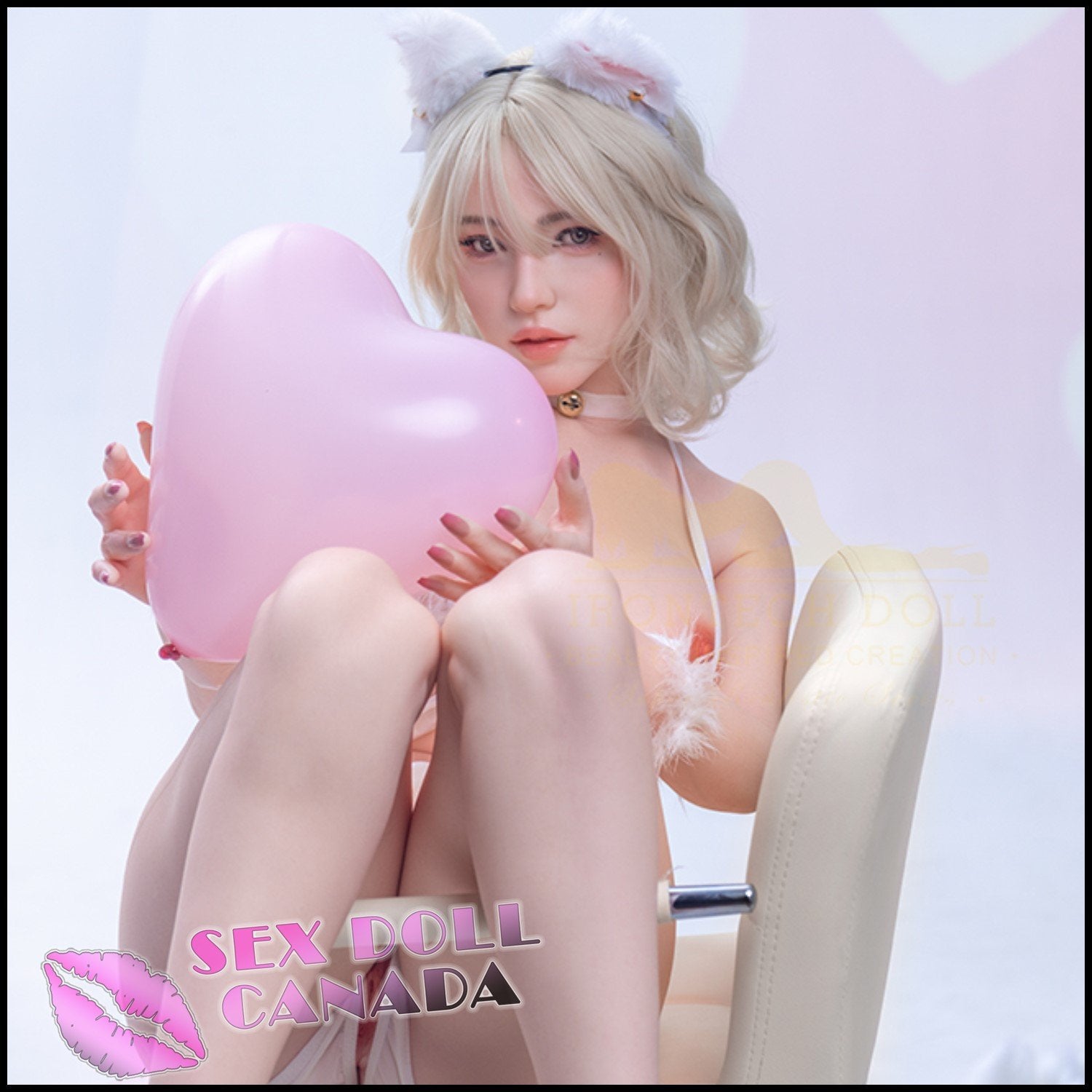 IRONTECH Realistic Sex Doll Blonde Hair Small Waist Curvy Full Body