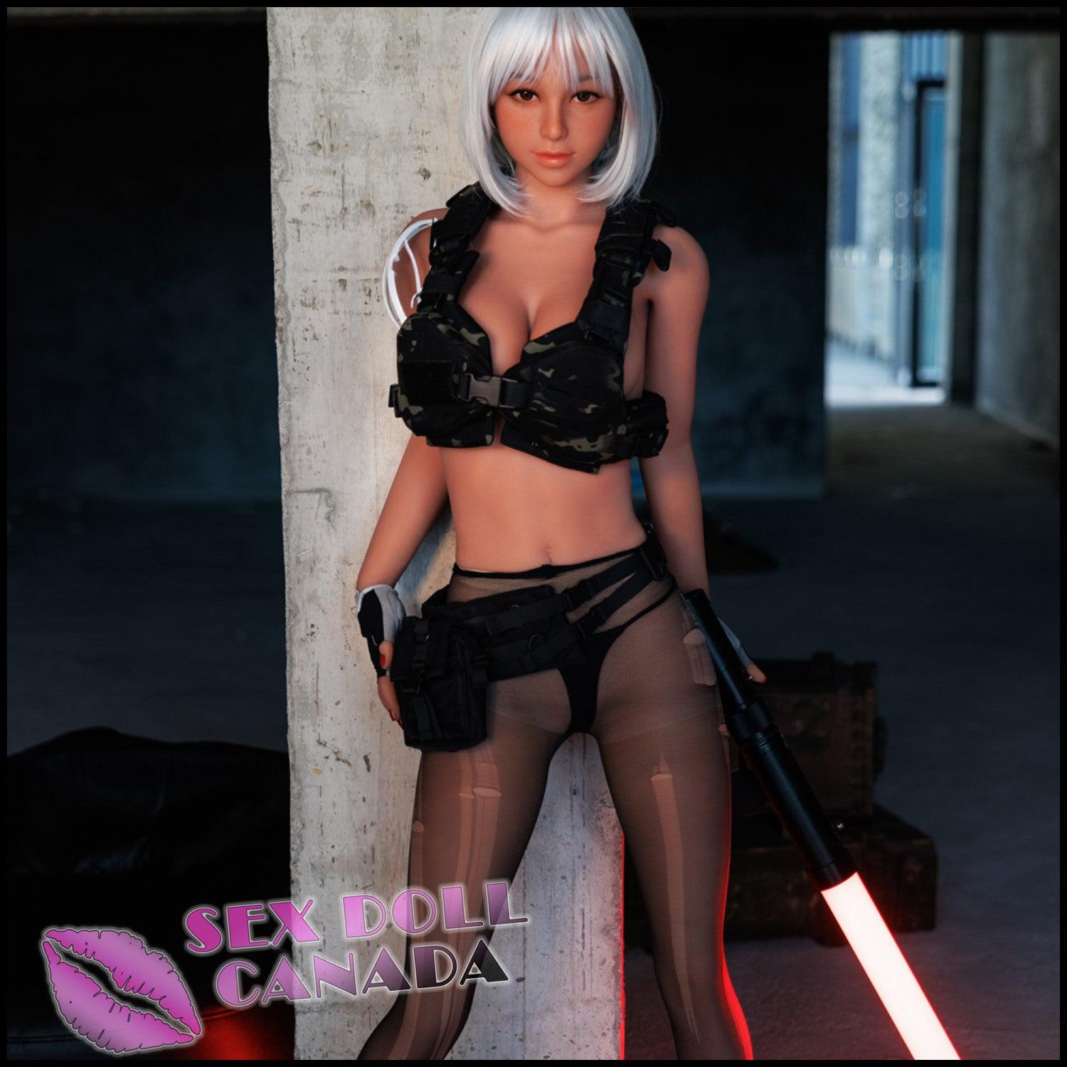 IRONTECH Realistic Sex Doll Small Waist Huge Tits Boobs Gray Silver White Hair