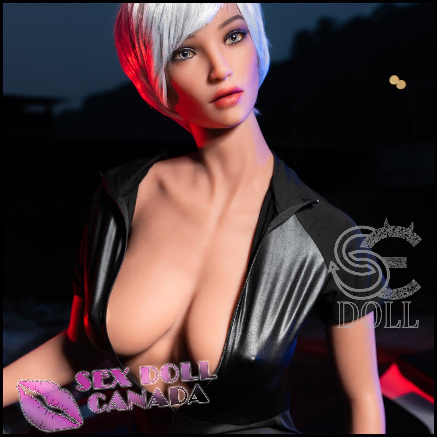 SE DOLL Realistic Sex Doll Fit Athletic Gray Silver White Hair Big Tits Breasts