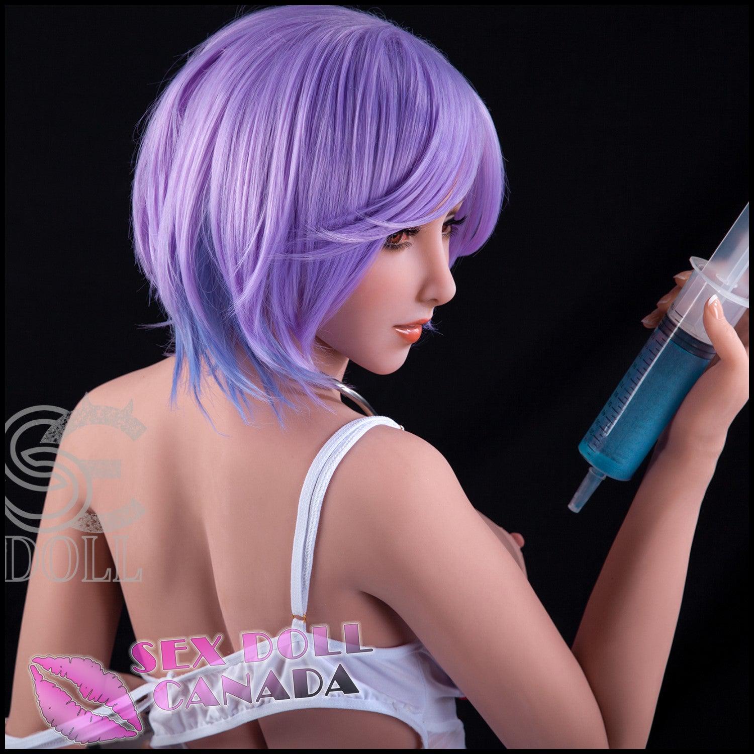 SE DOLL Realistic Sex Doll Elf Fantasy Cosplay Pink Purple Hair Skinny Slim