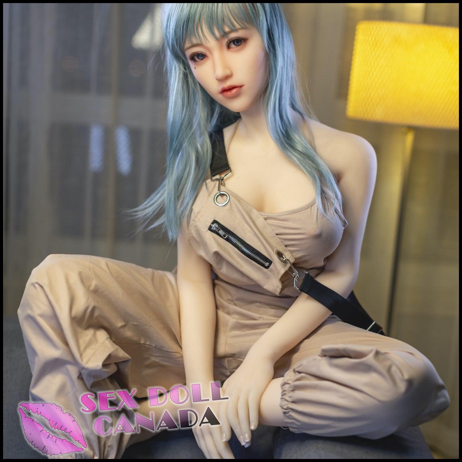 Sanhui Dolls Realistic Sex Doll Tall Long Legs Huge Tits Boobs Blue Hair