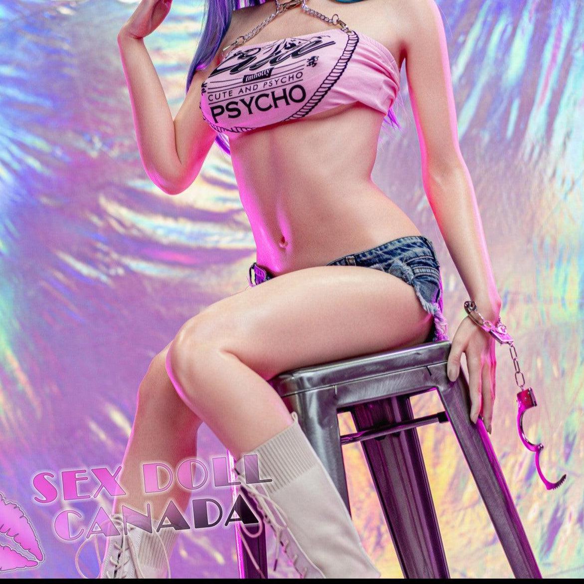 Zelex Realistic Sex Doll Tall Long Legs Blue Hair Big Tits Breasts