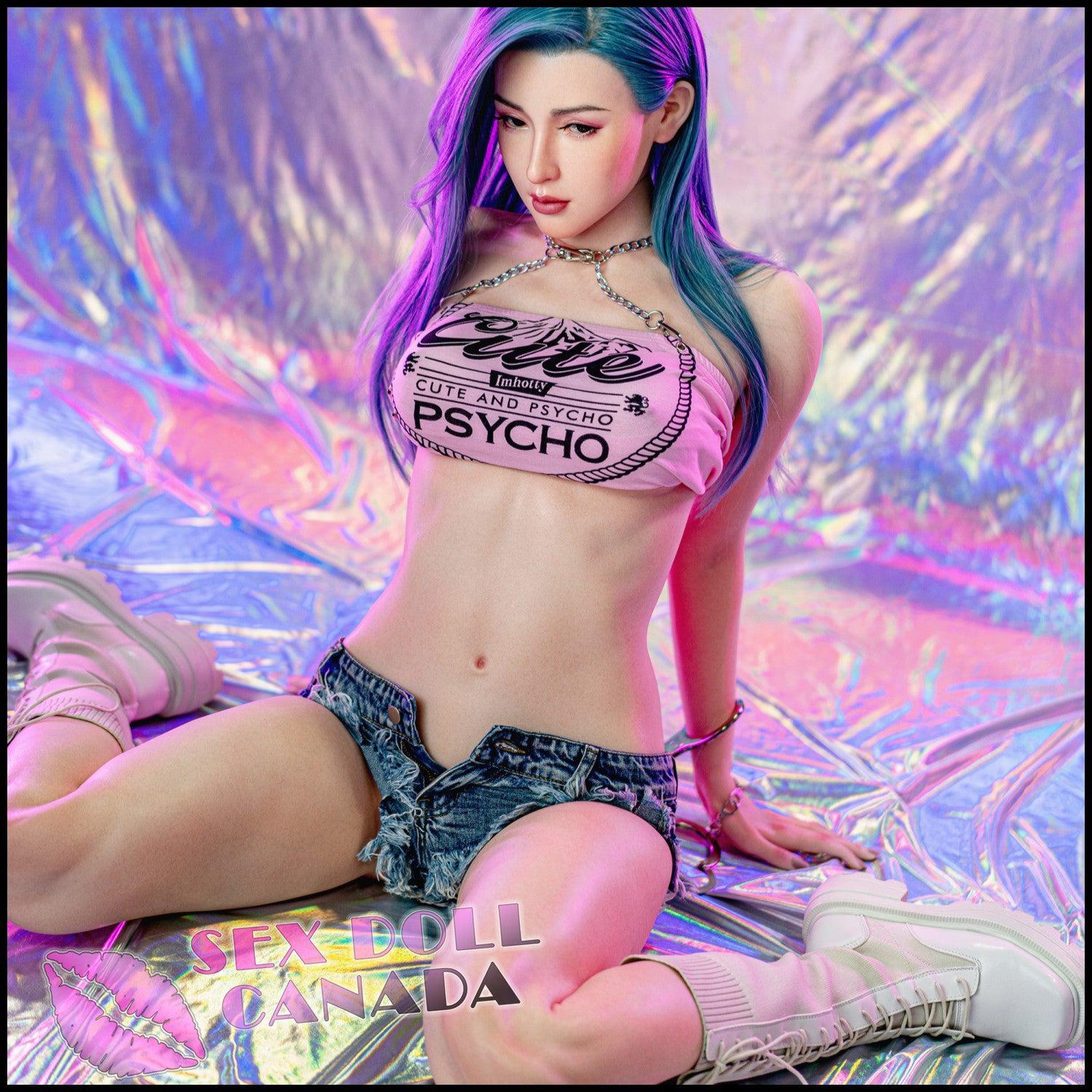 Zelex Realistic Sex Doll Big Tits Breasts Blue Hair Tall Long Legs