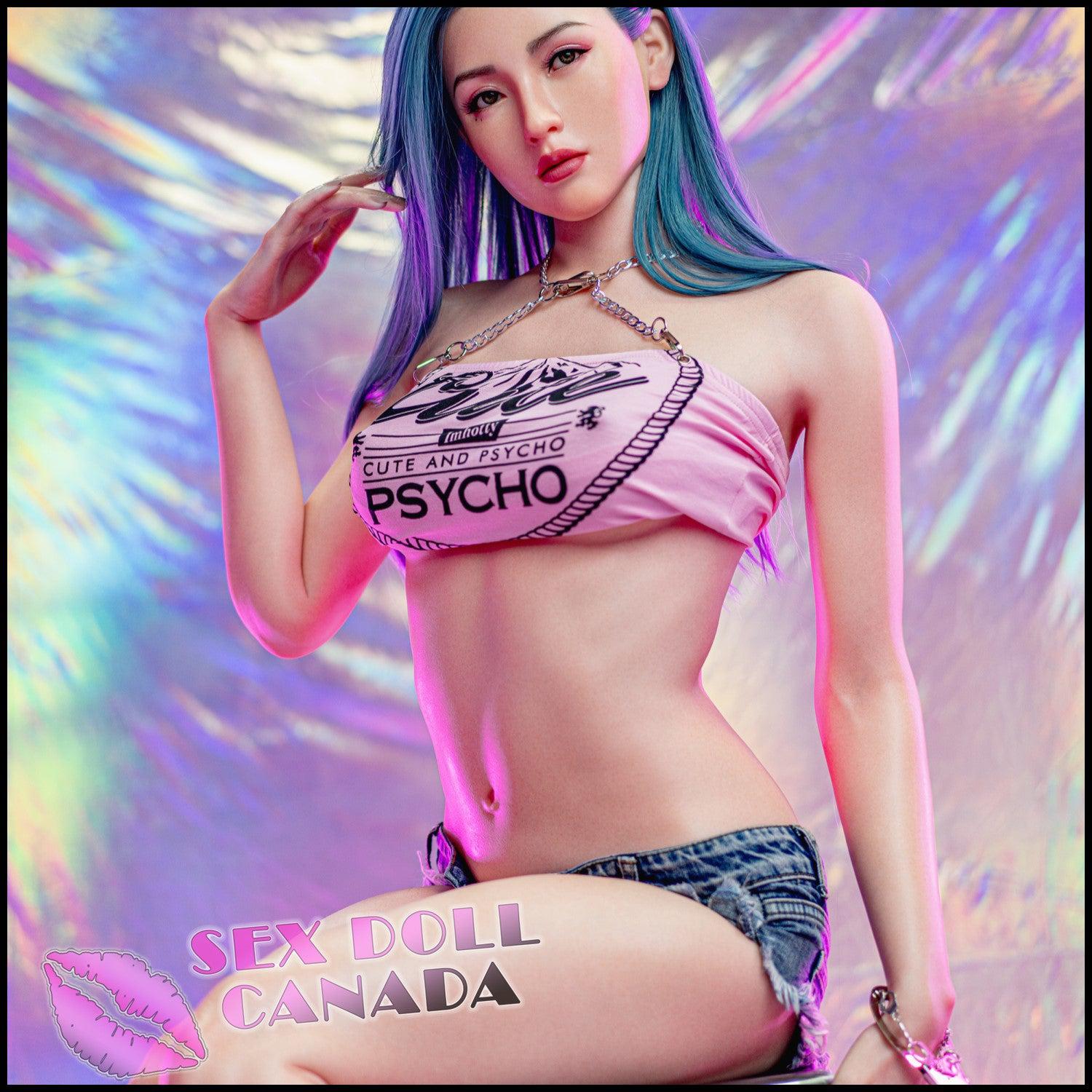 Zelex Realistic Sex Doll Blue Hair Tall Long Legs Big Tits Breasts