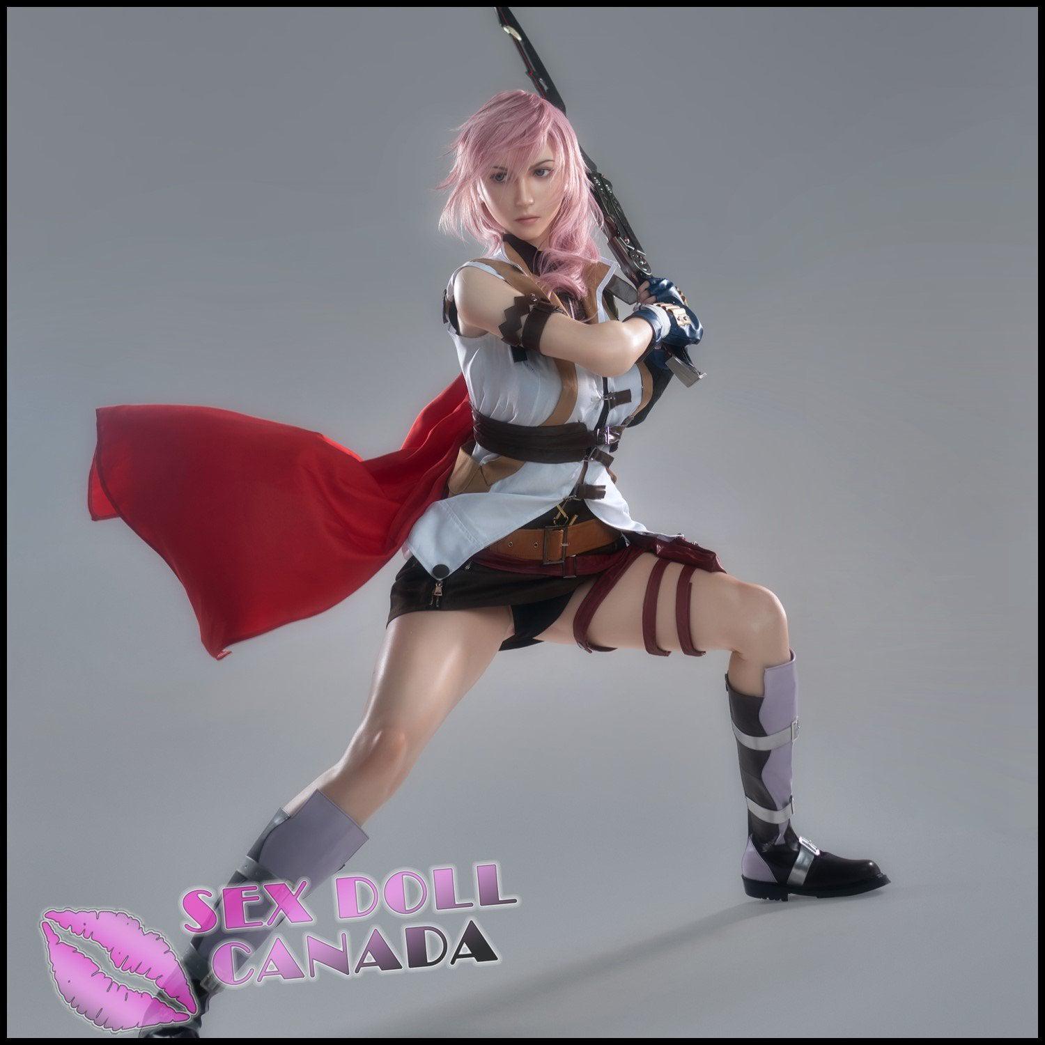 Game Lady Realistic Sex Doll Pink Purple Hair Tall Long Legs Huge Tits Boobs