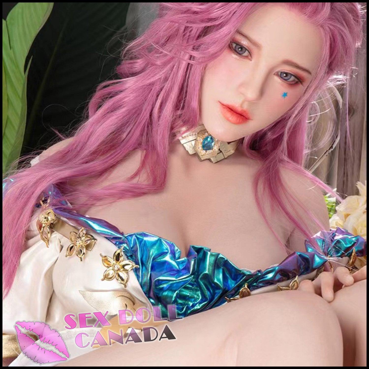 Starpery Realistic Sex Doll Curvy Full Body Tall Long Legs Pink Purple Hair