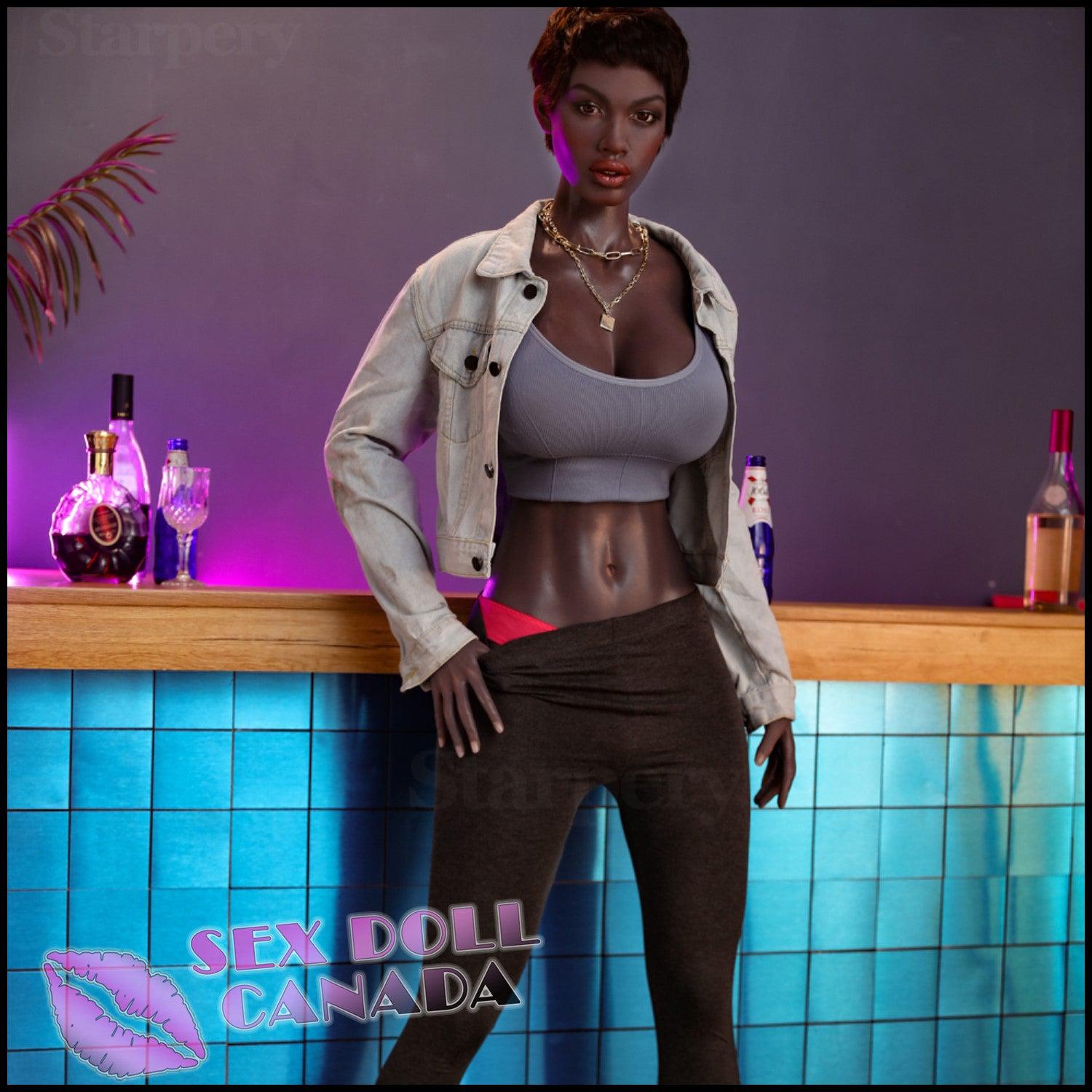 Starpery Realistic Sex Doll Curvy Full Body Black Ebony African Small Waist