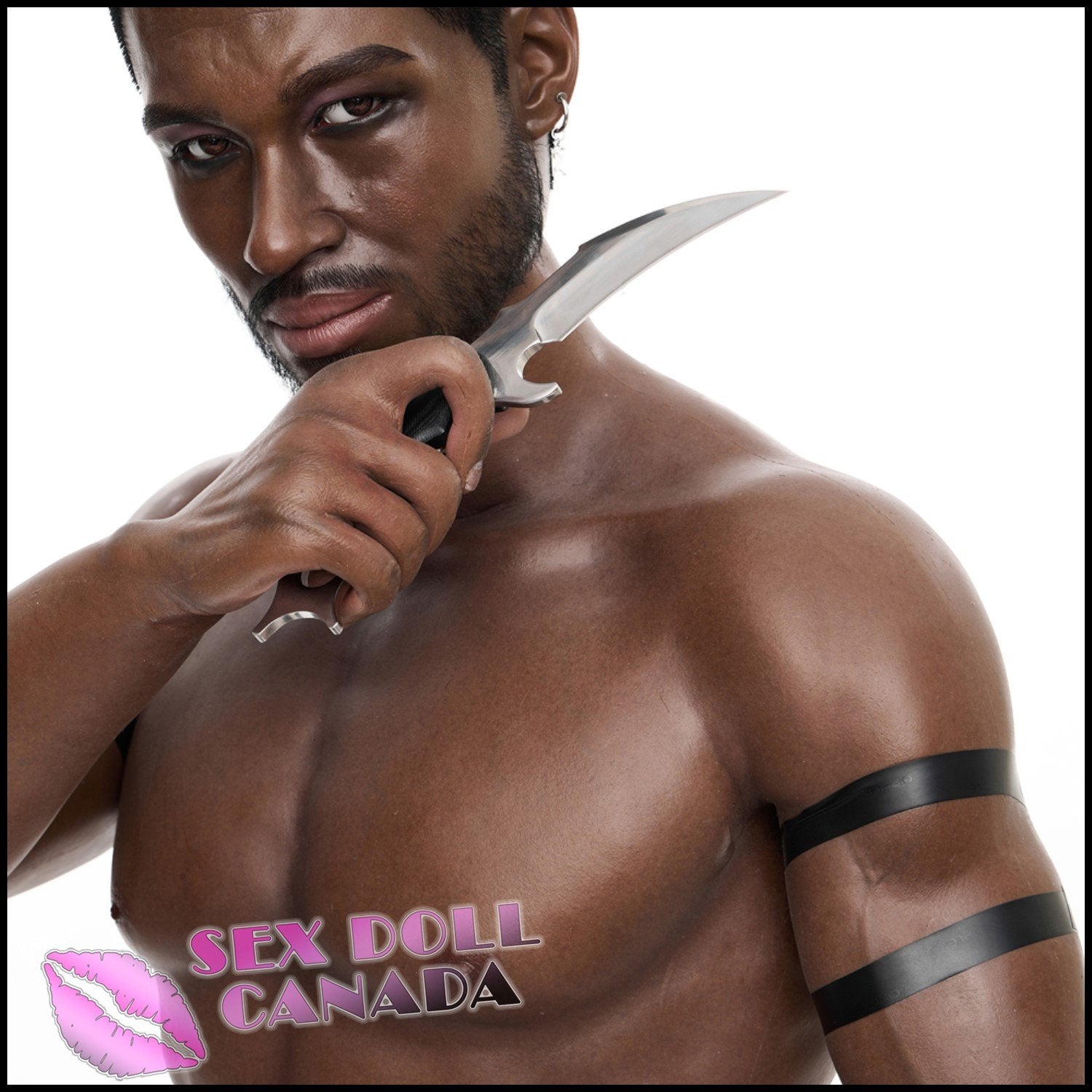 IRONTECH Realistic Sex Doll Black Ebony African Tall Long Legs Male,Gay