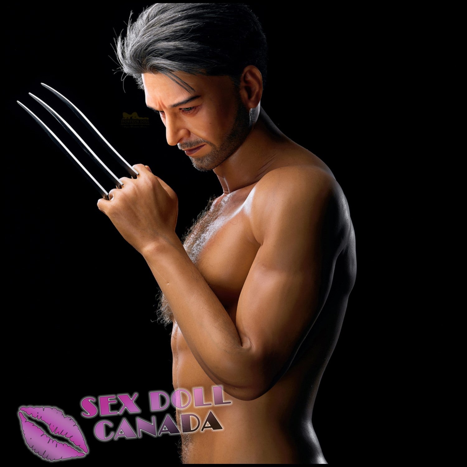 IRONTECH Realistic Sex Doll Big Tits Breasts Black Hair Male,Gay