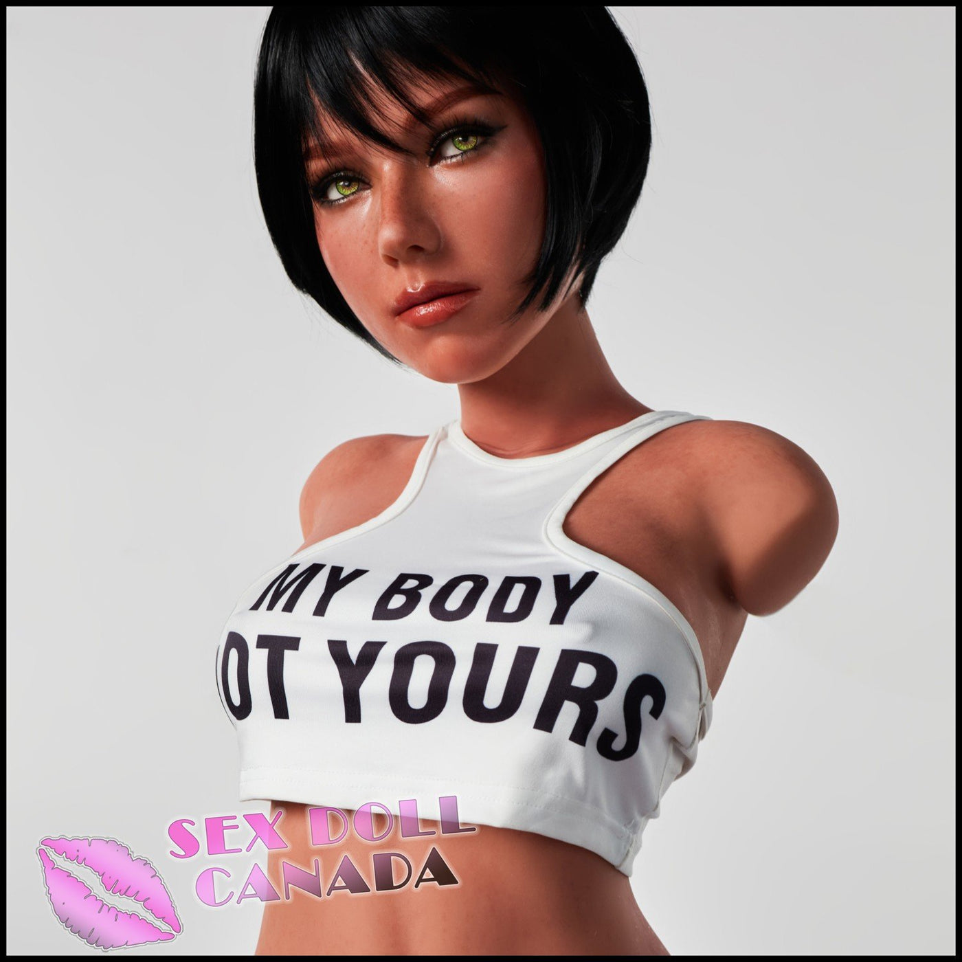 100 (3'3") E-Cup Livia Black (Head #882) Full Silicone - Climax Doll