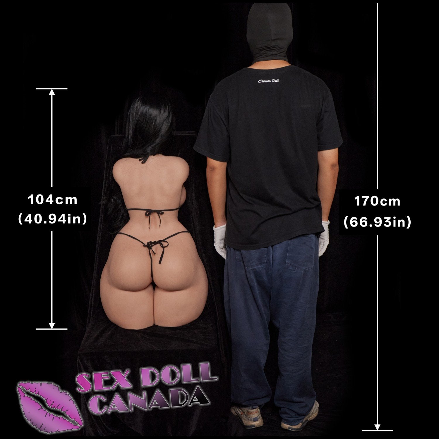 Climax Doll Realistic Sex Doll Huge Tits Boobs Black Hair Mini