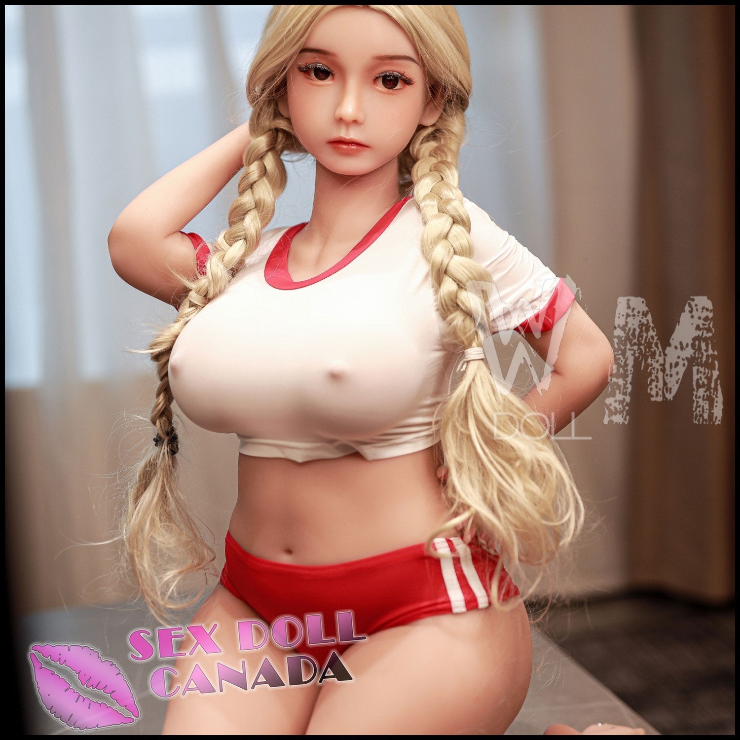 WM Doll Realistic Sex Doll Mini Huge Tits Boobs Blonde Hair