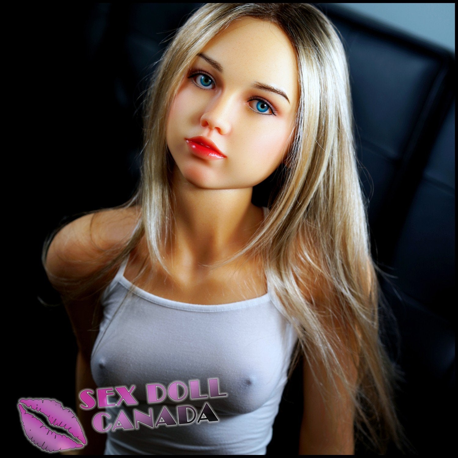 SM Realistic Sex Doll Blonde Hair Pear Shaped Small Tits Boobs