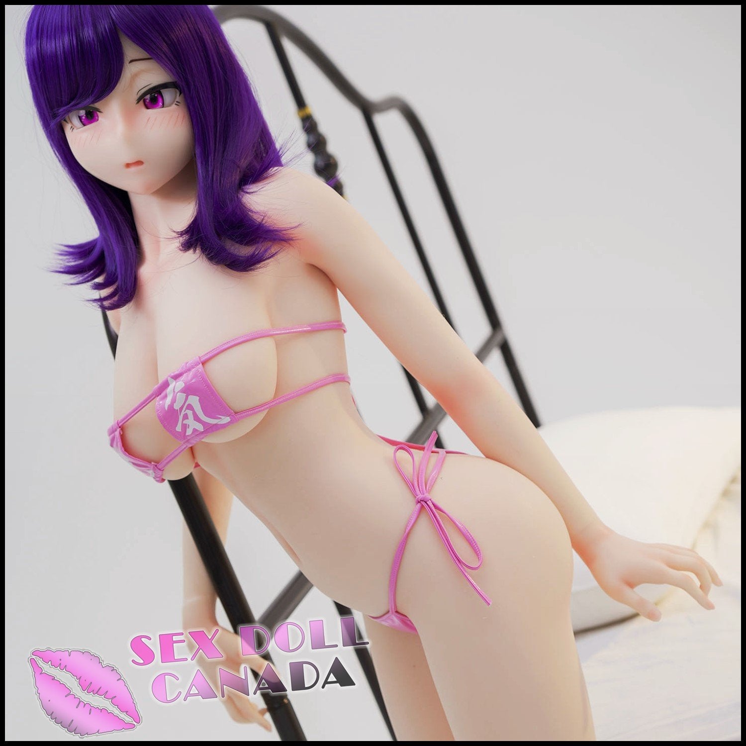 IROKEBIJIN Realistic Sex Doll Short Petite Cartoon Hentai Anime Pink Purple Hair