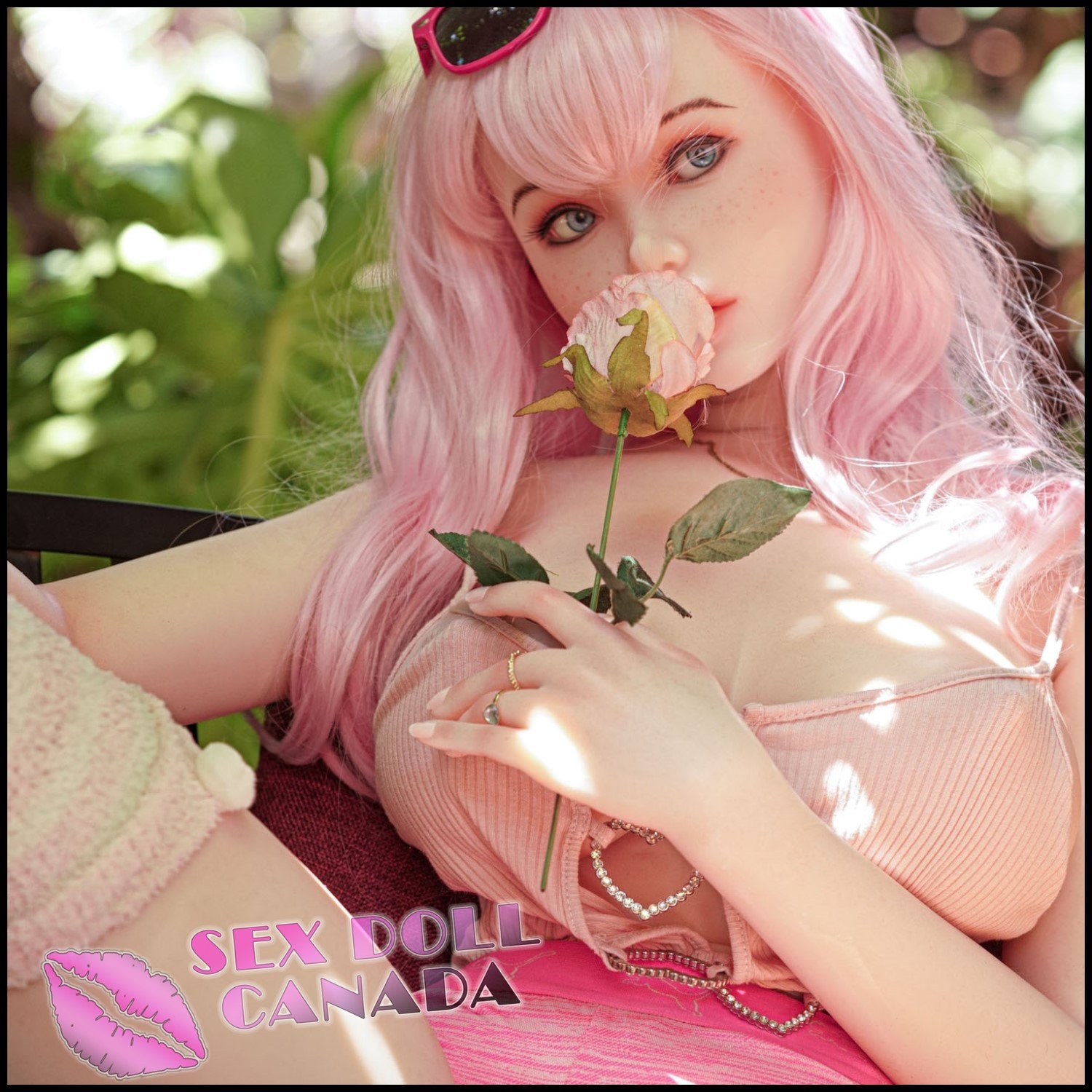 Piper Realistic Sex Doll Small Waist Pink Purple Hair Big Ass Butt