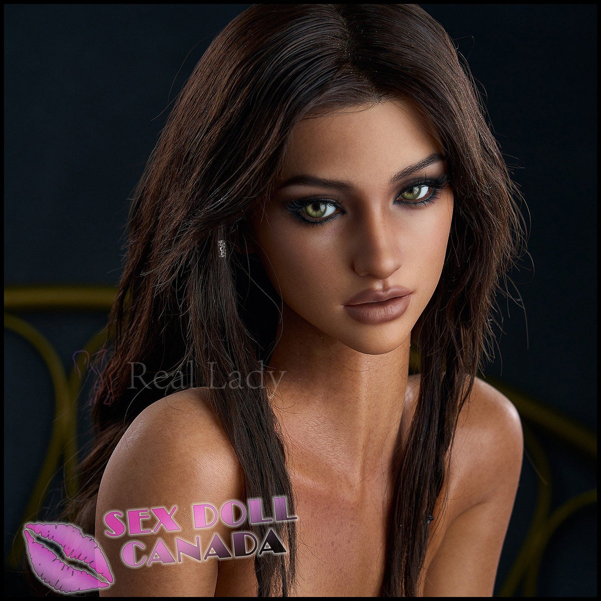 150 (4'11") H-Cup Lena Dark Tanned (Head #R8) Full Silicone - Real Lady