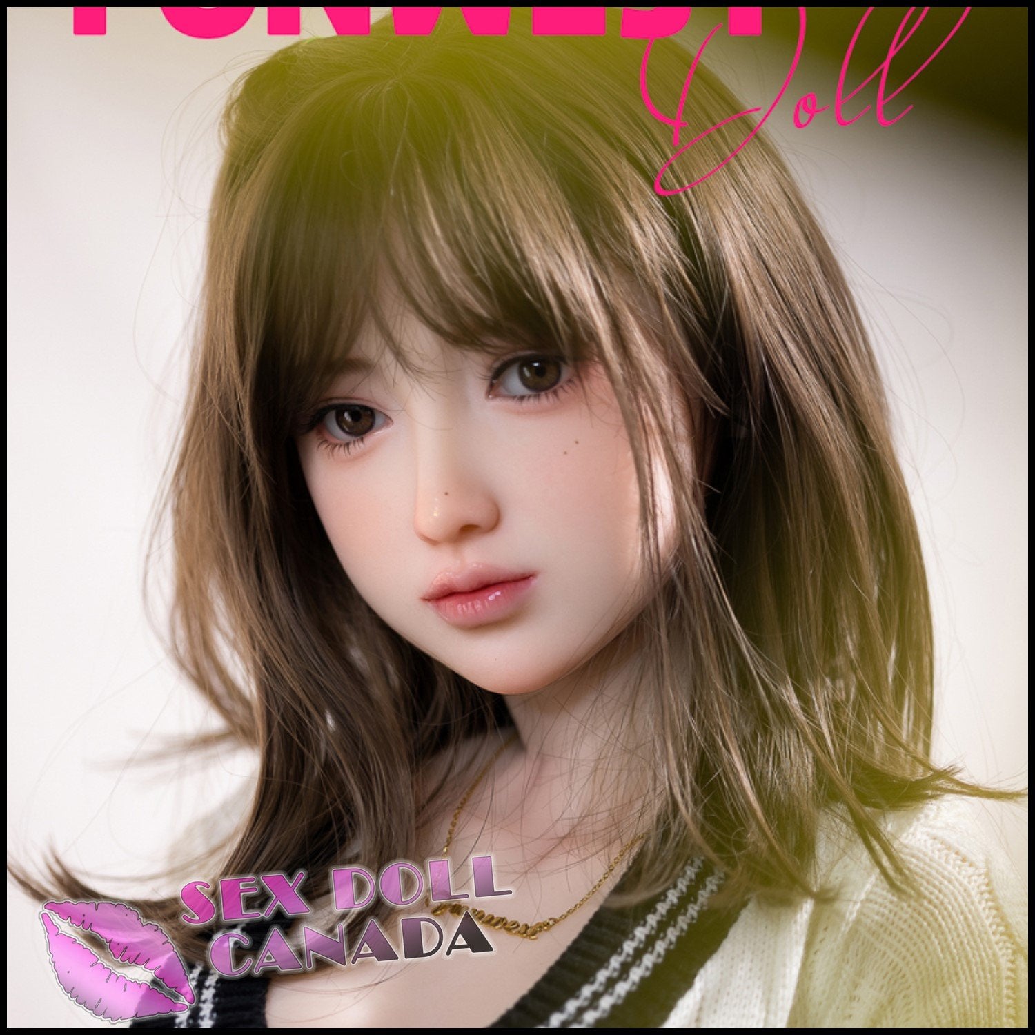 FunWestDoll Realistic Sex Doll Small Waist Brunette Hair Curvy Full Body