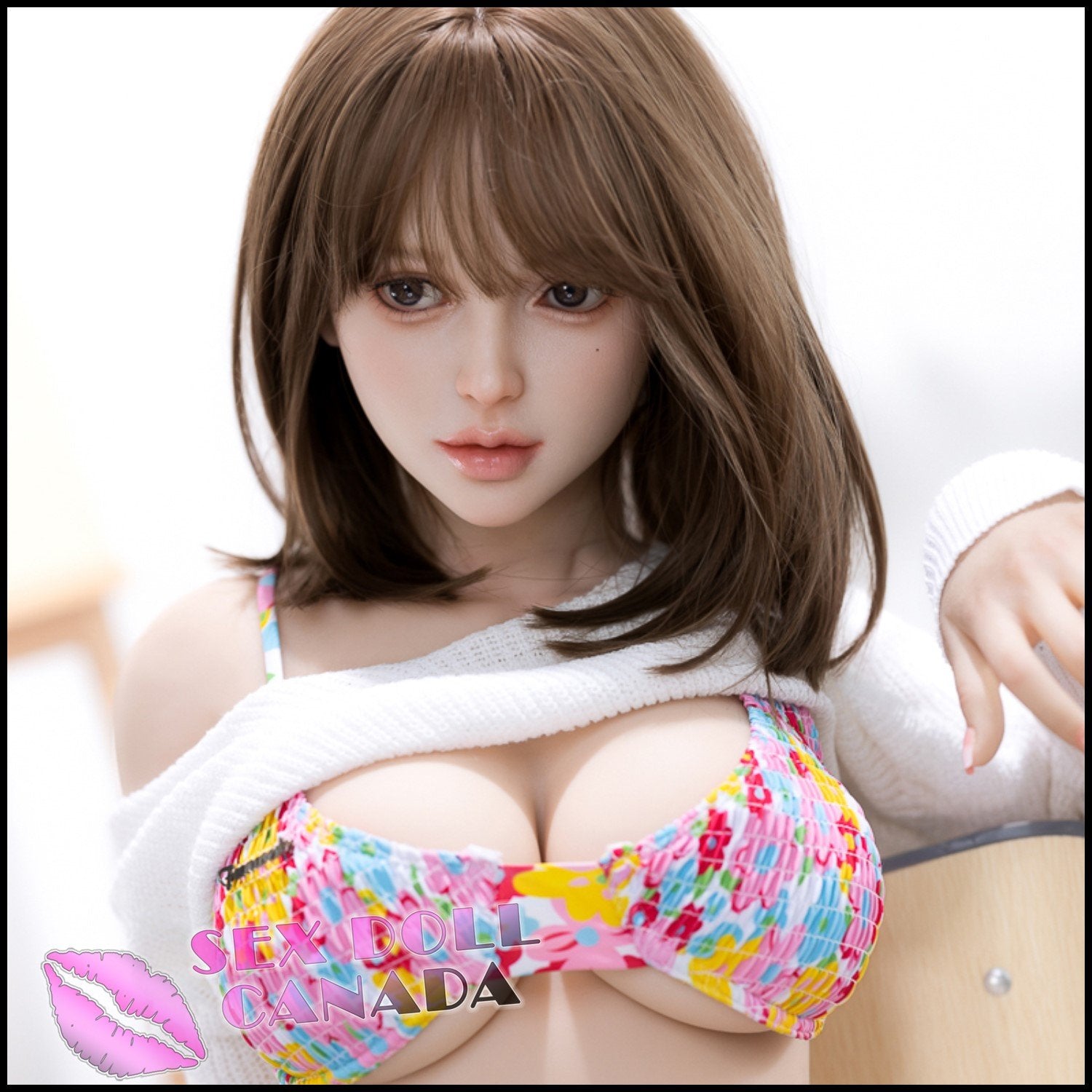 FunWestDoll Realistic Sex Doll Big Tits Breasts Brunette Hair Curvy Full Body