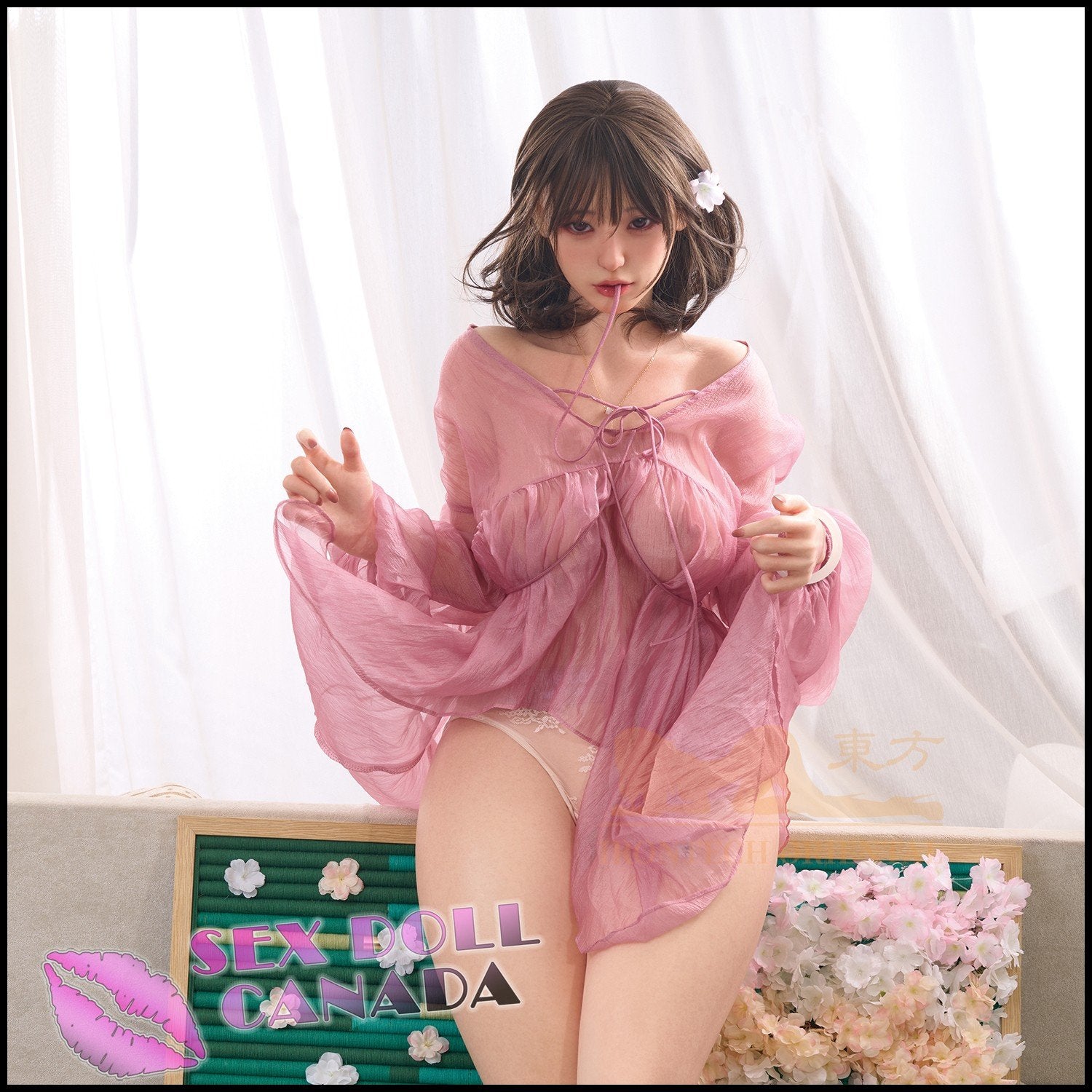 IRONTECH Realistic Sex Doll Big Tits Breasts Curvy Full Body Brunette Hair