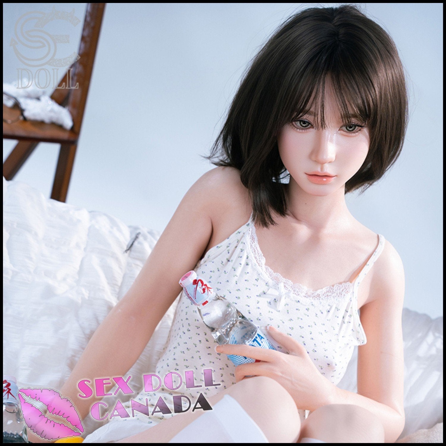 SE Doll Realistic Sex Doll Black Hair Brunette Hair Short Petite